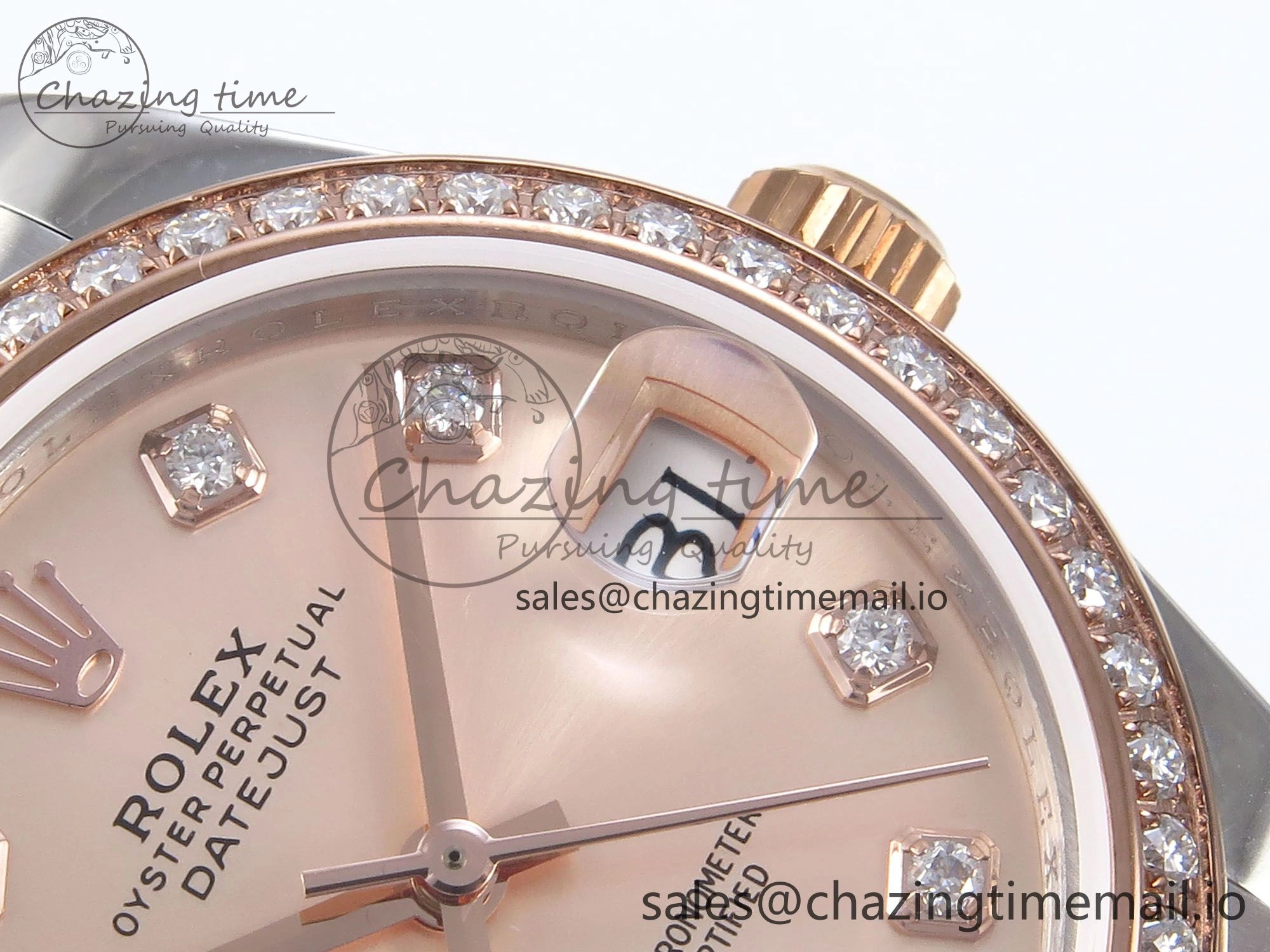 DateJust 31 278381RBR JARF 1:1 Best Edition 904L Steel RG Diamonds Dial on SS RG Jubilee Bracelet HZ ZeroBulk 869