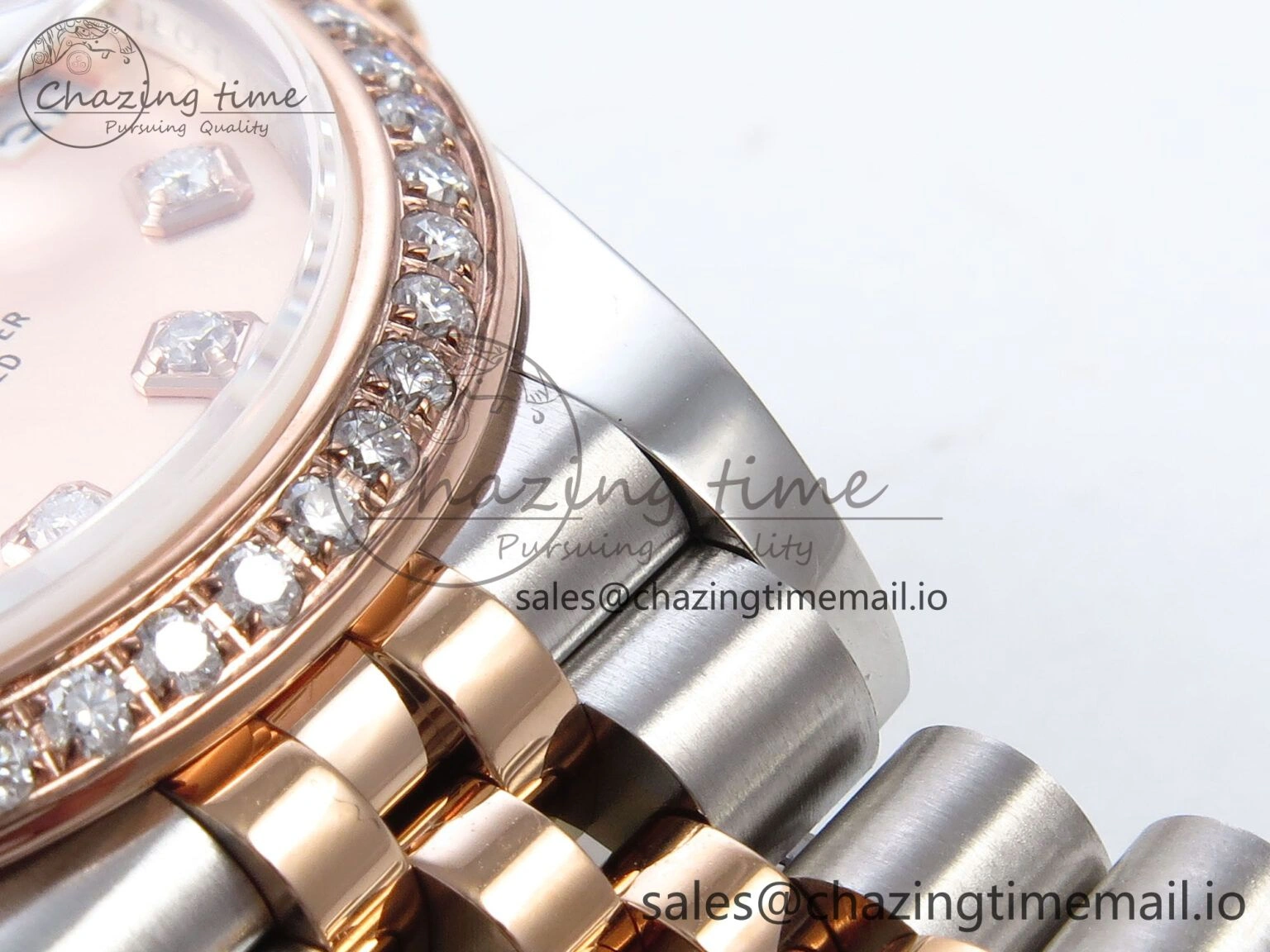 DateJust 31 278381RBR JARF 1:1 Best Edition 904L Steel RG Diamonds Dial on SS RG Jubilee Bracelet HZ ZeroBulk 869