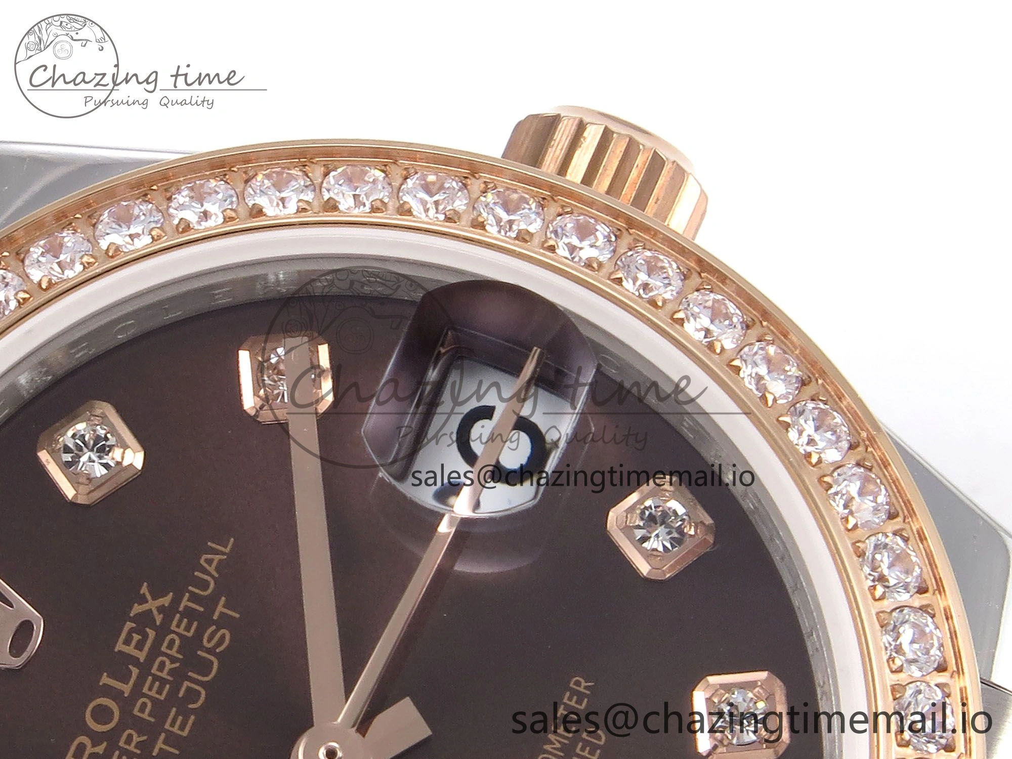 DateJust 31 278381RBR SS RG GMF 1:1 Best Edition 904L Steel Brown Dimonds Dial on Jubilee Bracelet A Lightweight 1166