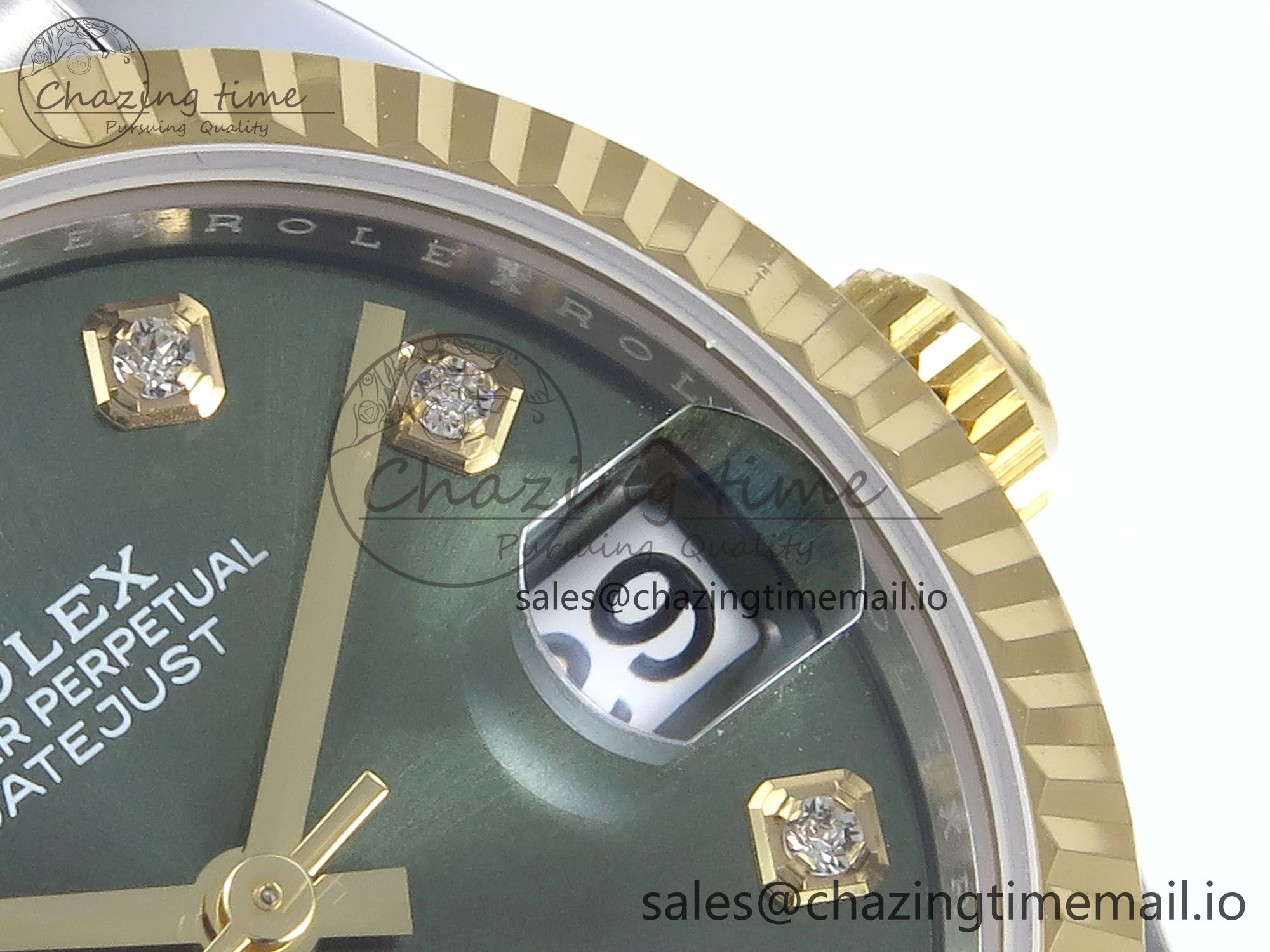 DateJust 31 278383 ARF 1:1 Best Edition 904L Steel Green Diamonds Dial on SS YG Jubilee Bracelet ETA EasyCare 569