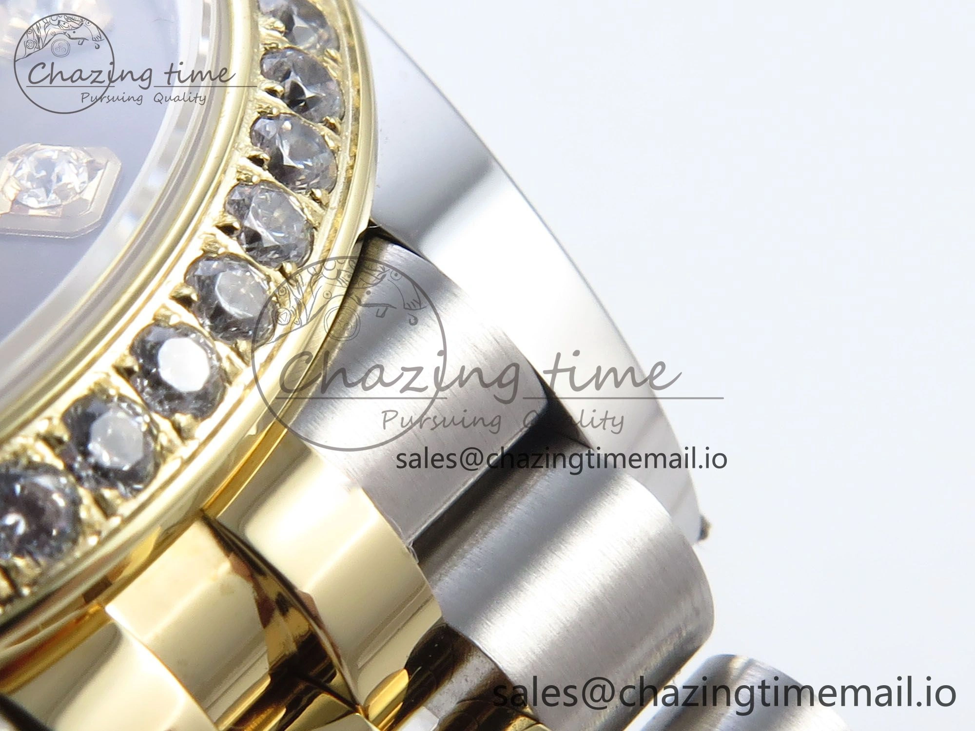 DateJust 31 278383RBR ARF 1:1 Best Edition 904L Steel Brown Diamonds Dial Diamonds Bezel on SS YG Jubilee Bracelet ETA Efficient 409