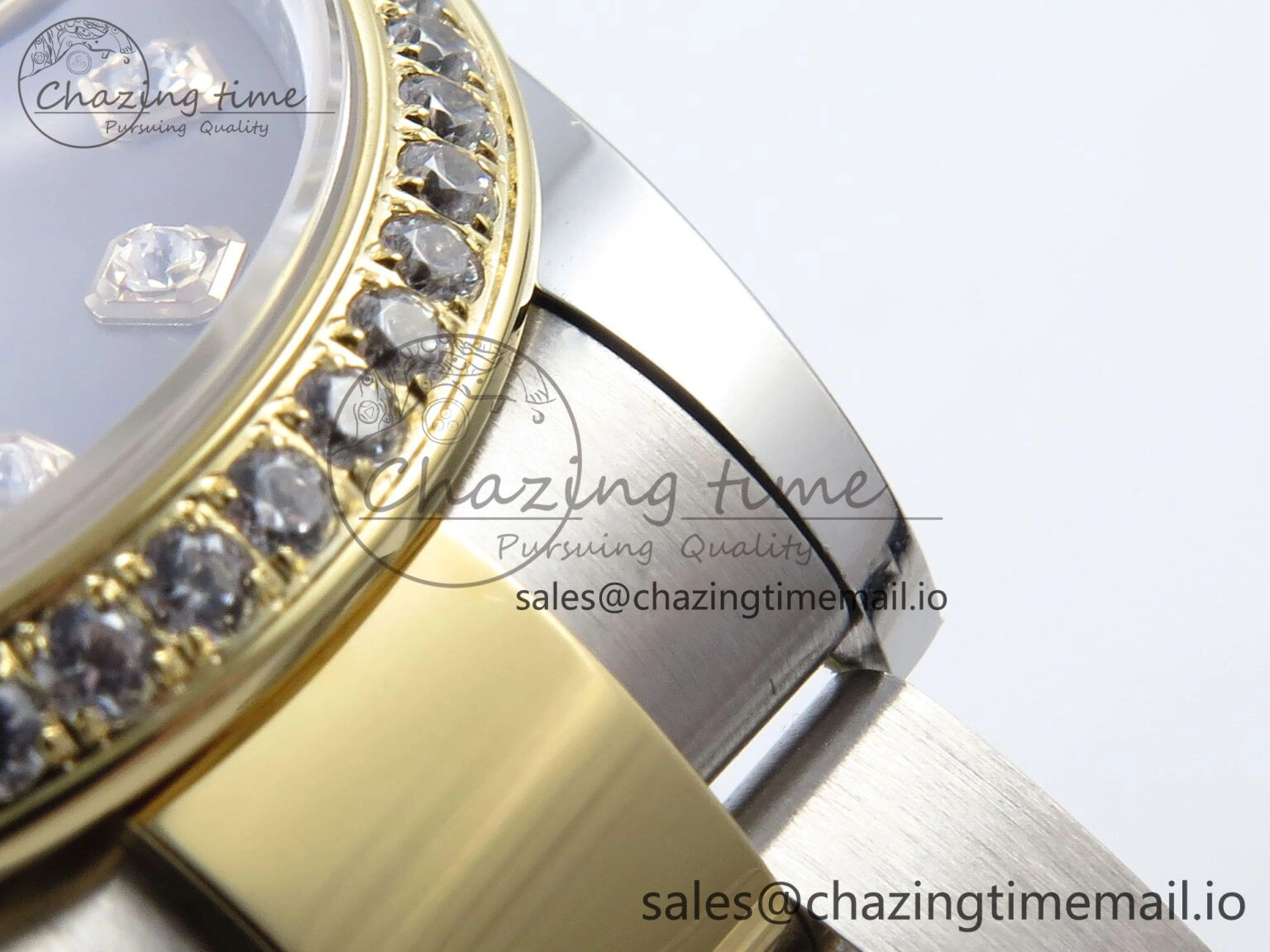 DateJust 31 278383RBR ARF 1:1 Best Edition 904L Steel Brown Diamonds Dial Diamonds Bezel on SS YG Oyster Bracelet ETA Bold 397