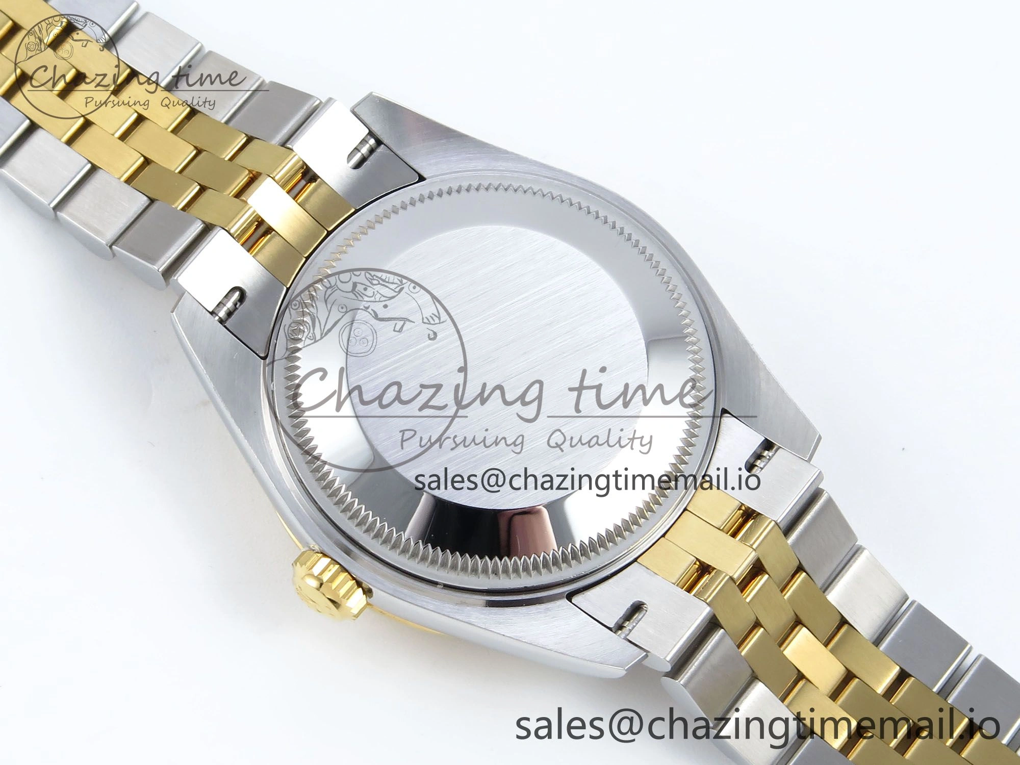 Supportive DateJust 31 278383RBR ARF 1:1 Best Edition 904L Steel Gray Diamonds Dial Diamonds Bezel on SS YG Jubilee Bracelet ETA 411