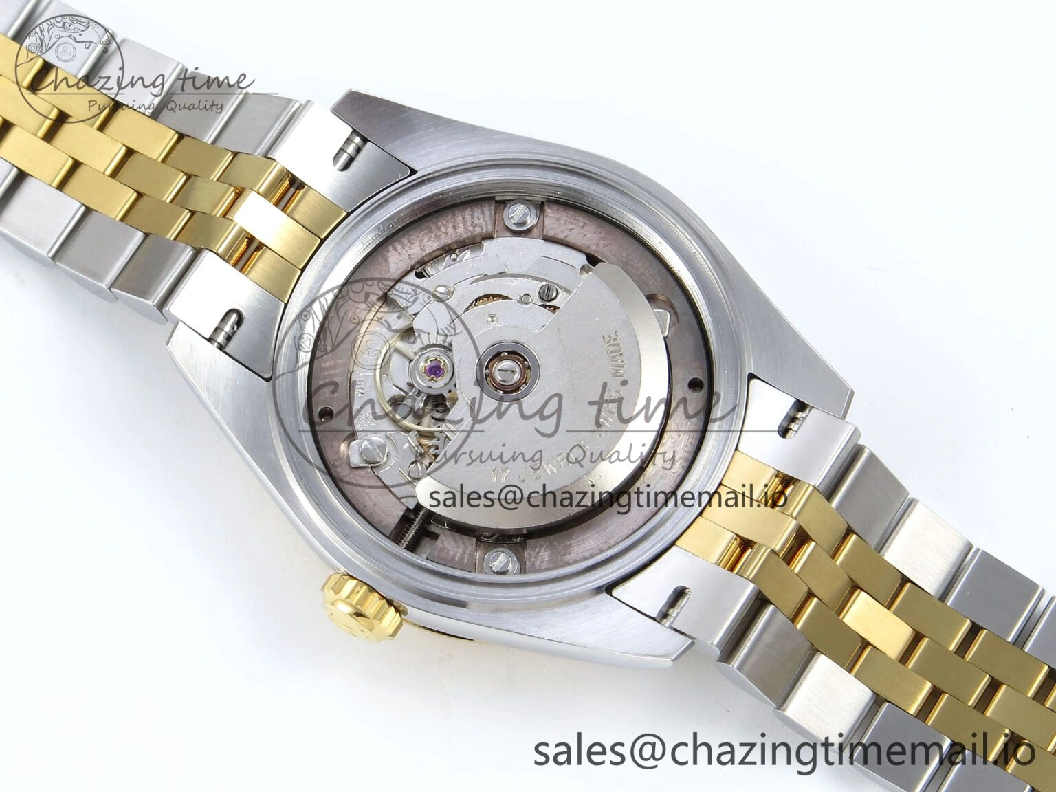 Supportive DateJust 31 278383RBR ARF 1:1 Best Edition 904L Steel Gray Diamonds Dial Diamonds Bezel on SS YG Jubilee Bracelet ETA 411