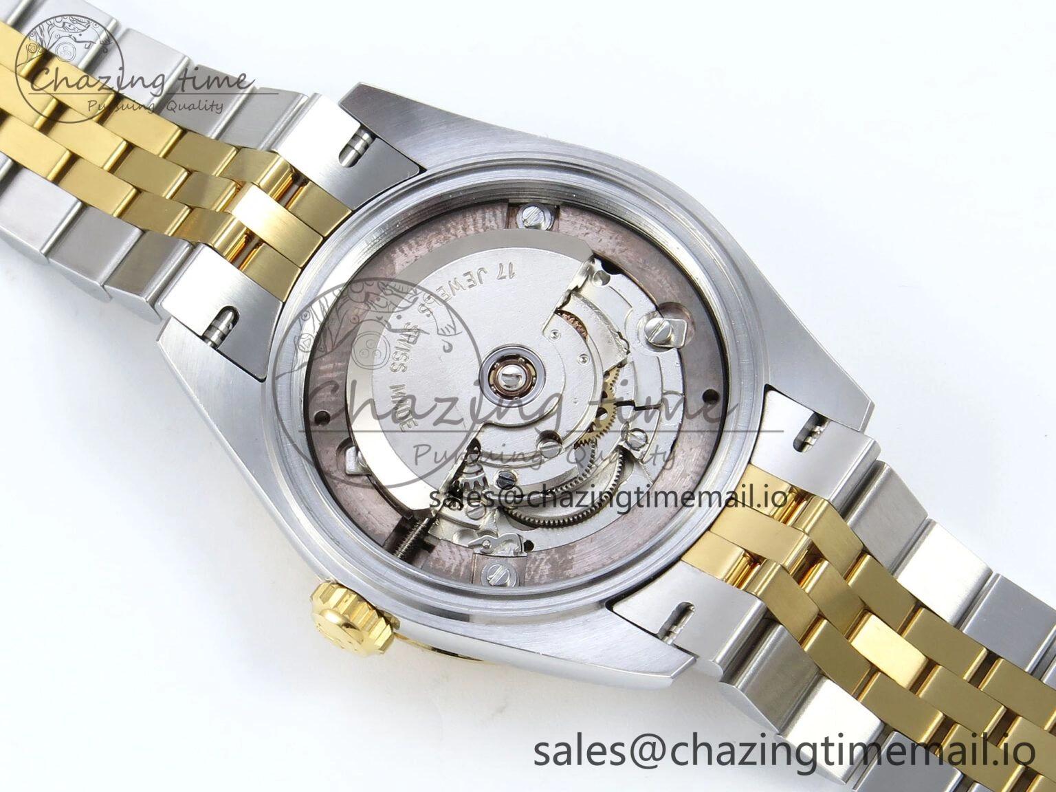 Supportive DateJust 31 278383RBR ARF 1:1 Best Edition 904L Steel Gray Diamonds Dial Diamonds Bezel on SS YG Jubilee Bracelet ETA 411