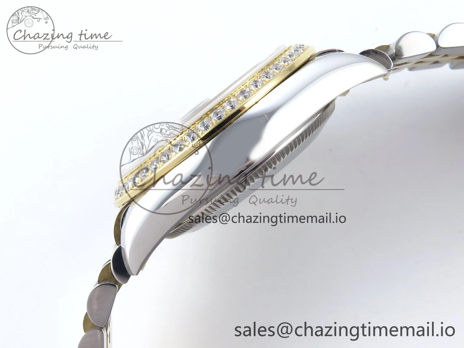 ZeroBulk DateJust 31 278383RBR ARF 1:1 Best Edition 904L Steel Gray Roman Diamonds Dial Diamonds Bezel on SS YG Jubilee Bracelet ETA 410