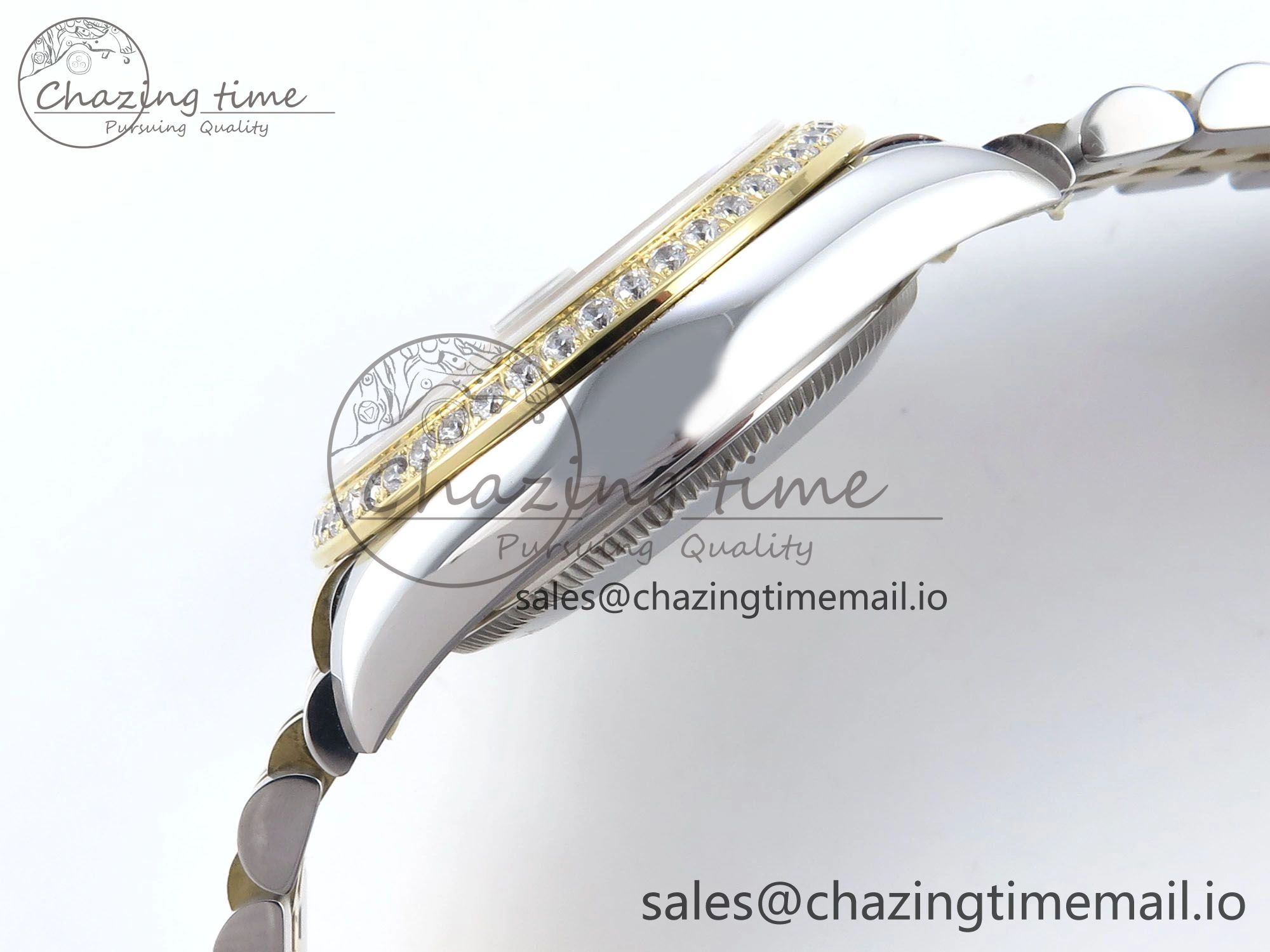 ZeroBulk DateJust 31 278383RBR ARF 1:1 Best Edition 904L Steel Gray Roman Diamonds Dial Diamonds Bezel on SS YG Jubilee Bracelet ETA 410