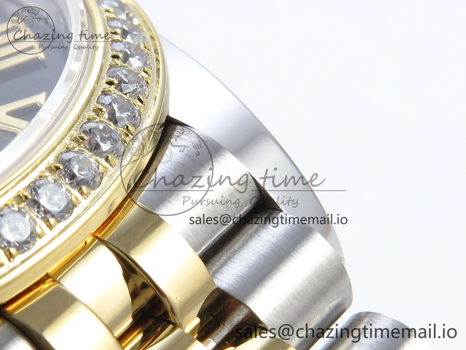 ZeroBulk DateJust 31 278383RBR ARF 1:1 Best Edition 904L Steel Gray Roman Diamonds Dial Diamonds Bezel on SS YG Jubilee Bracelet ETA 410