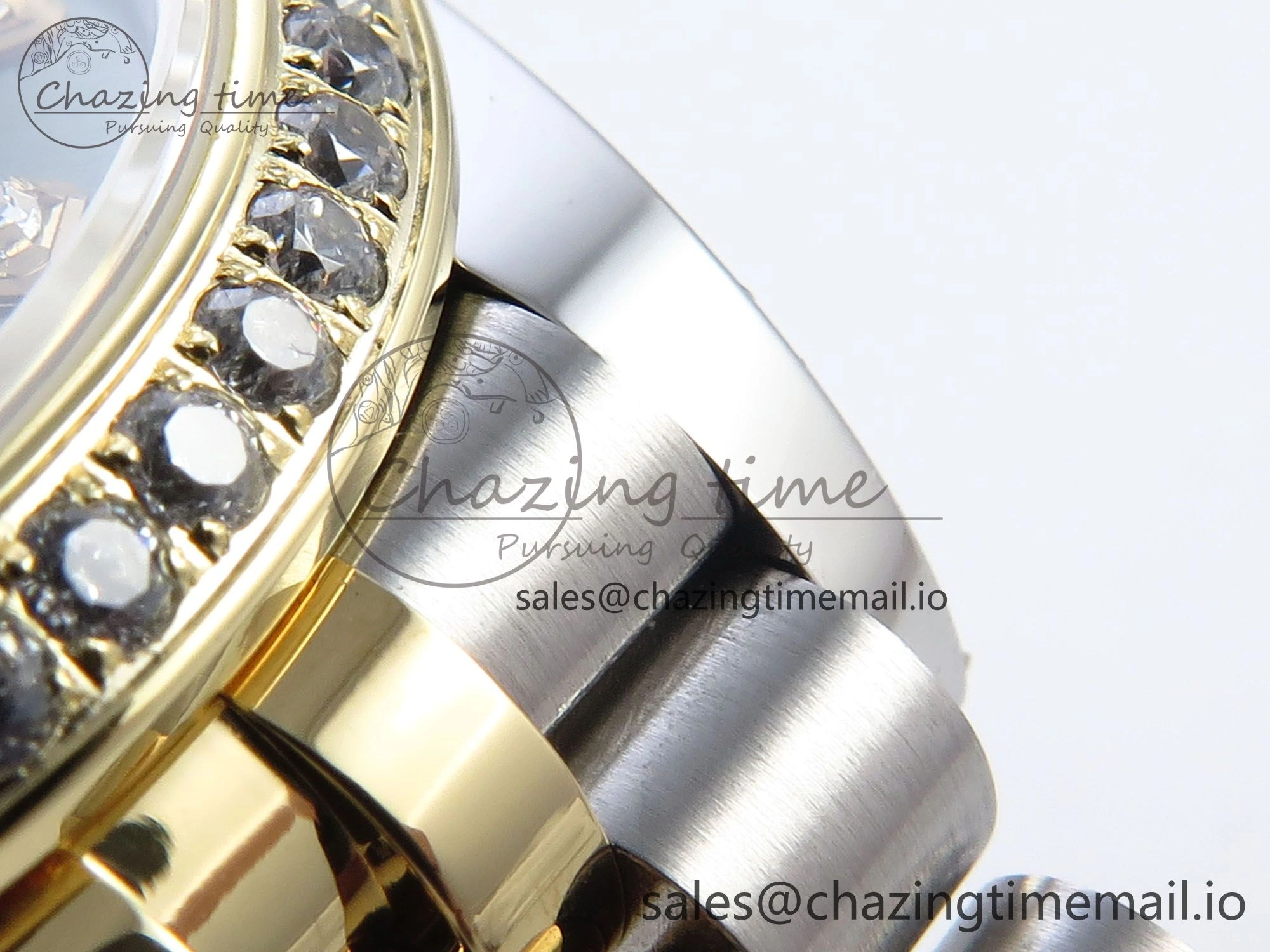 DateJust 31 278383RBR ARF 1:1 Best Edition 904L Steel Green Diamonds Dial Diamonds Bezel on SS YG Jubilee Bracelet ETA RelaxedFit 416