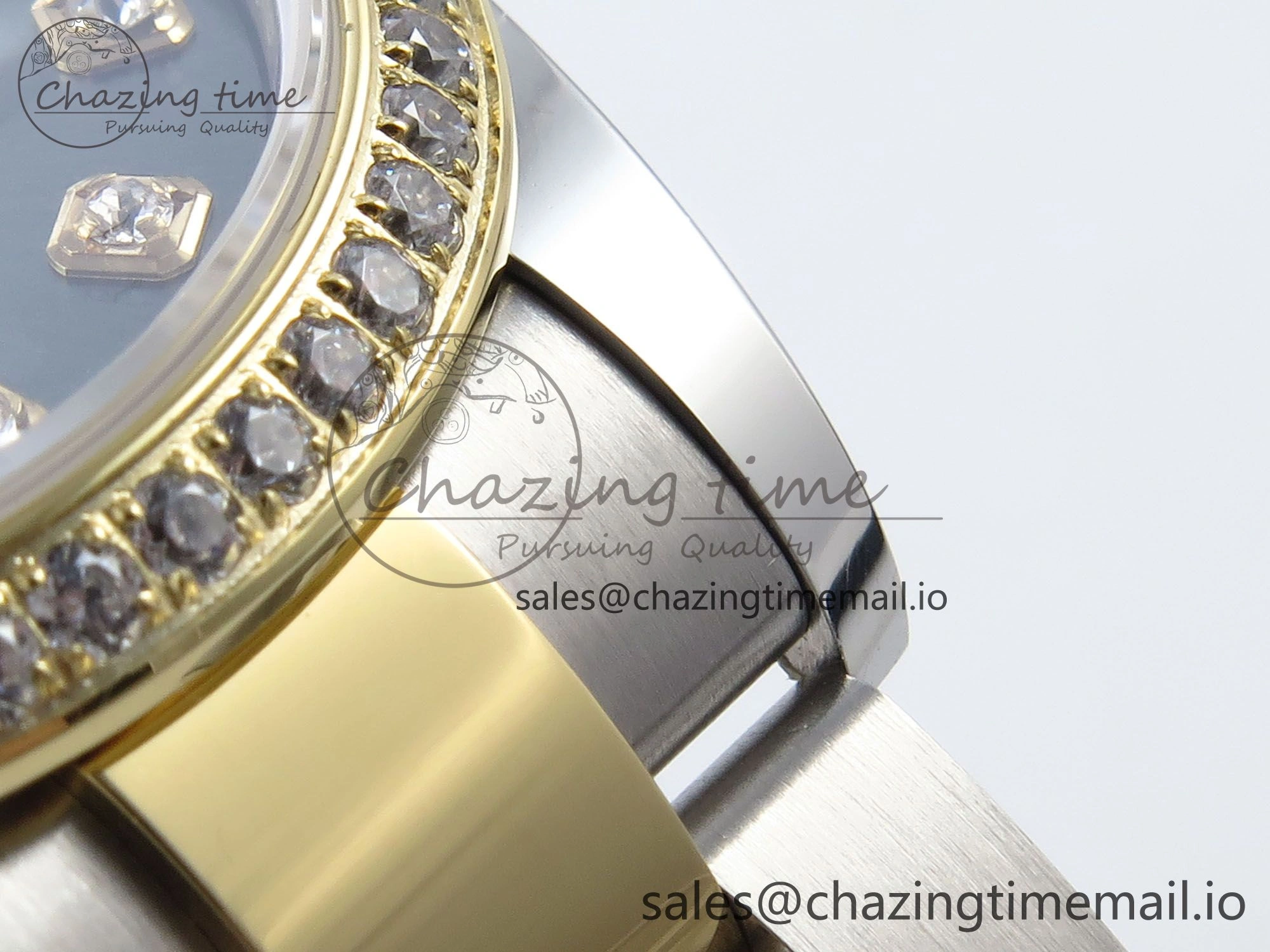 DateJust 31 278383RBR ARF 1:1 Best Edition 904L Steel Green Diamonds Dial Diamonds Bezel on SS YG Oyster Bracelet ETA Affordable 401