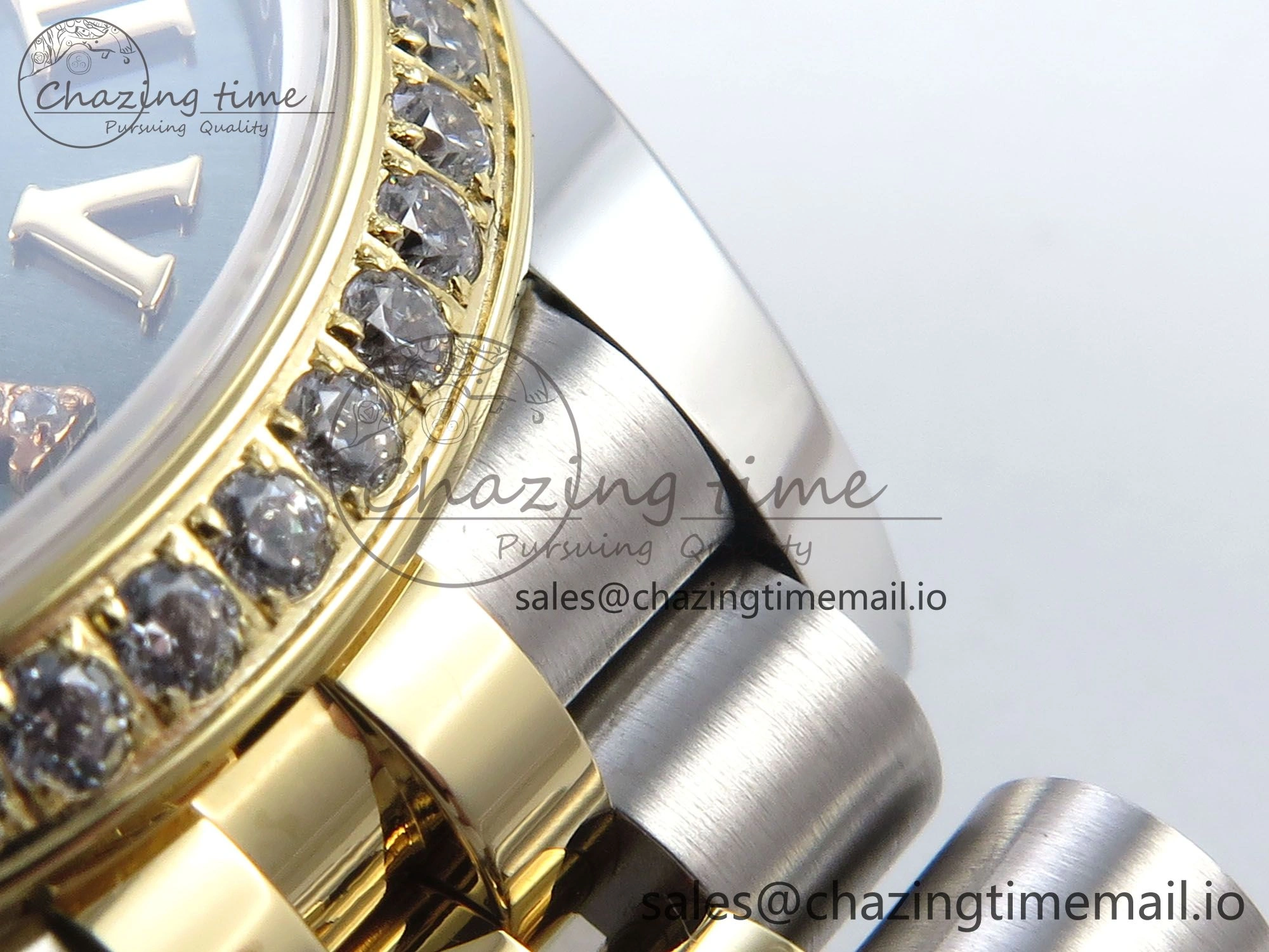 Packable DateJust 31 278383RBR ARF 1:1 Best Edition 904L Steel Green Roman Diamonds Dial Diamonds Bezel on SS YG Jubilee Bracelet ETA 418