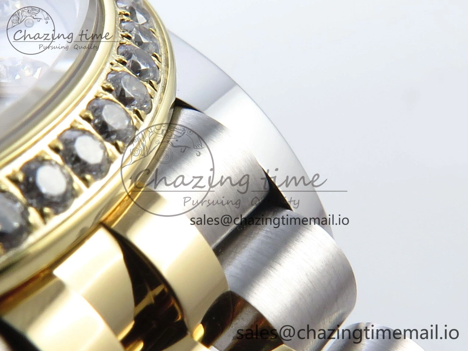 Versatile DateJust 31 278383RBR ARF 1:1 Best Edition 904L Steel Silver Diamonds Dial Diamonds Bezel on SS YG Jubilee Bracelet ETA 413