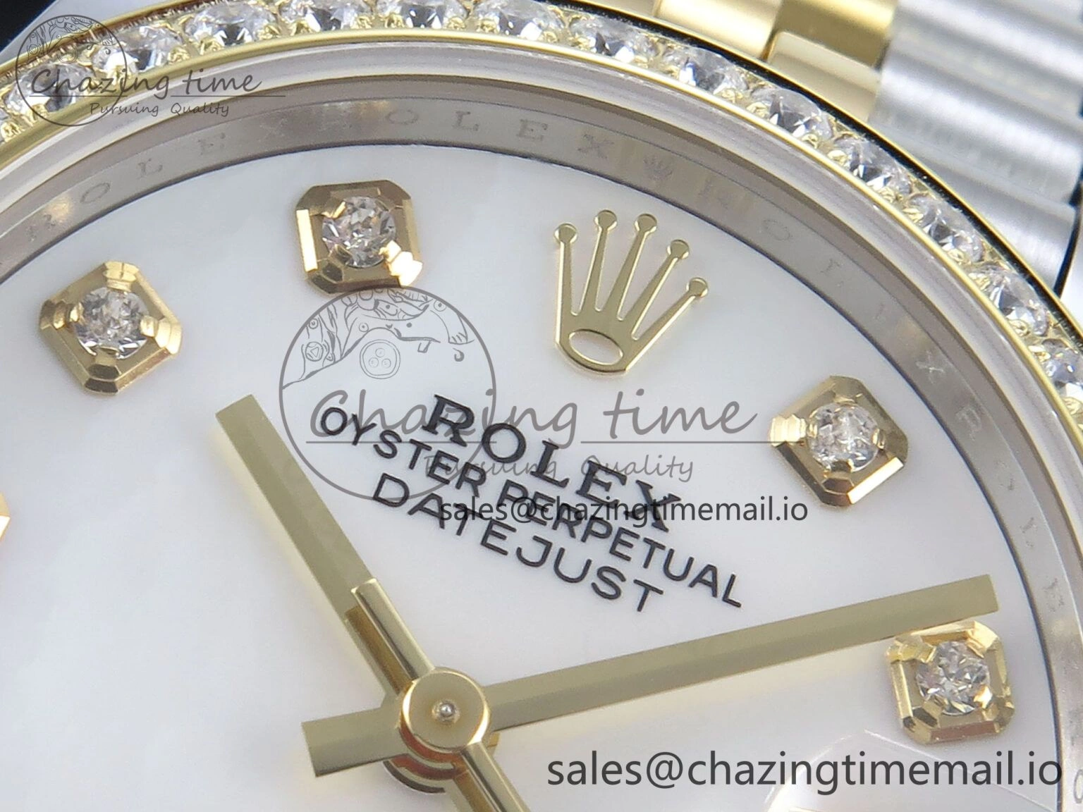 DateJust 31 278383RBR ARF 1:1 Best Edition 904L Steel White MOP Dial Diamonds Bezel on SS YG Jubilee Bracelet ETA FastDry 406