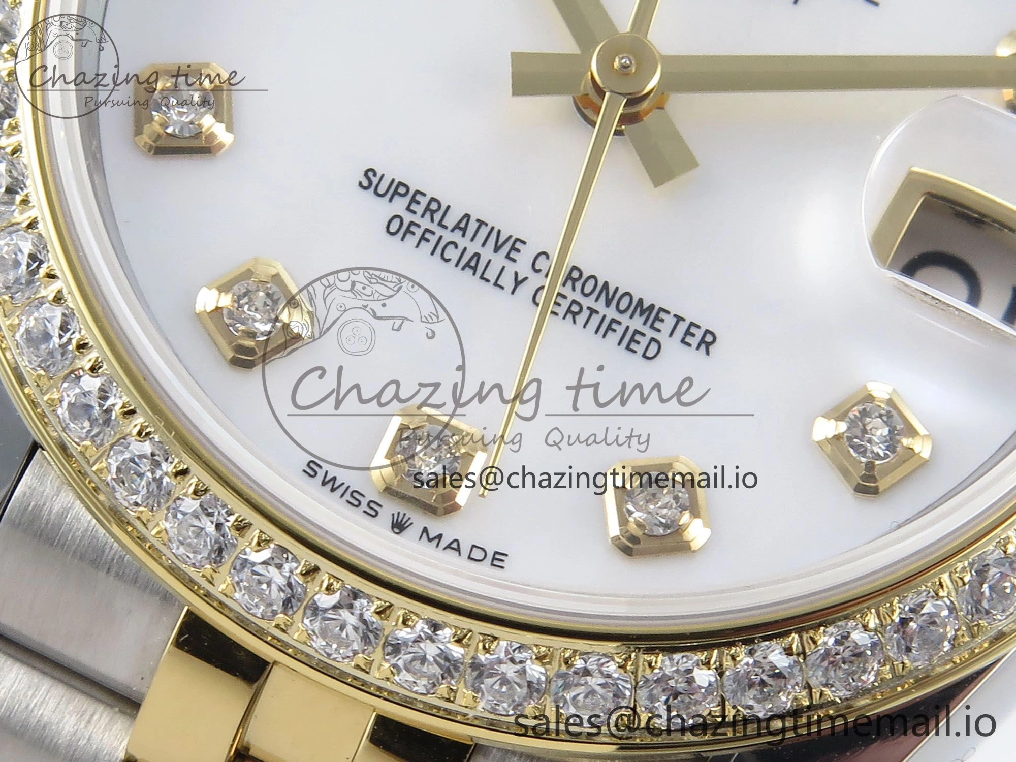 DateJust 31 278383RBR ARF 1:1 Best Edition 904L Steel White MOP Dial Diamonds Bezel on SS YG Jubilee Bracelet ETA FastDry 406