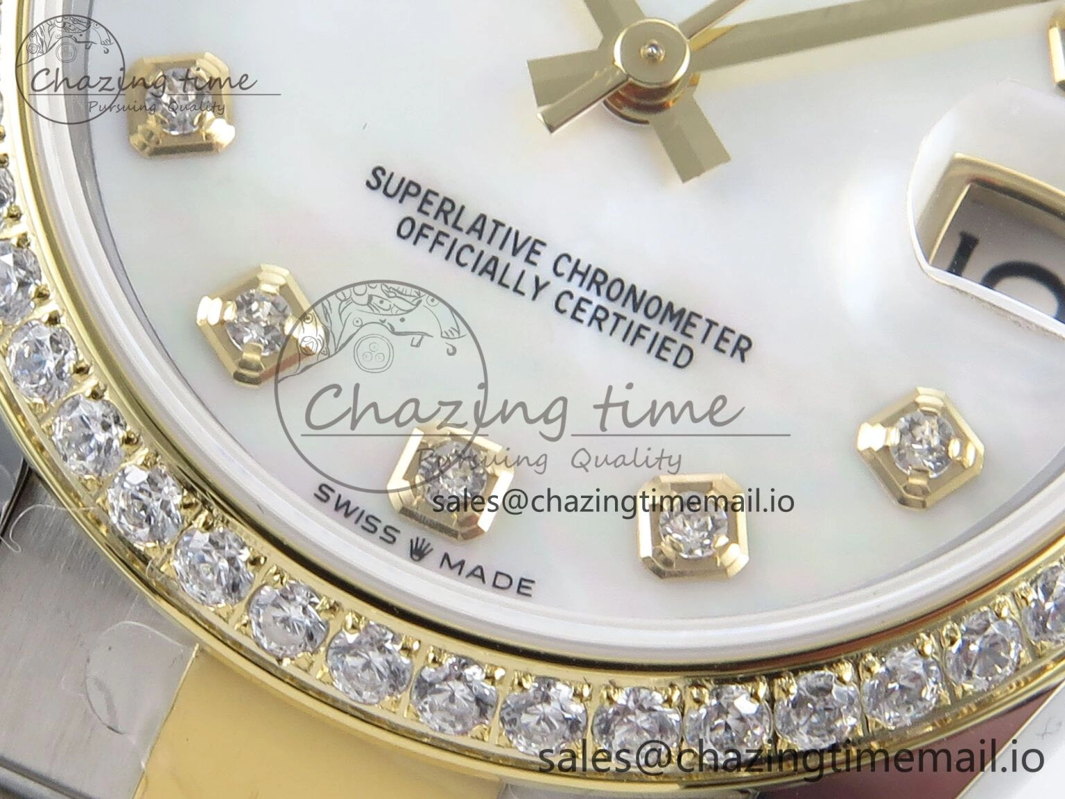 DateJust 31 278383RBR ARF 1:1 Best Edition 904L Steel White MOP Dial Diamonds Bezel on SS YG Oyster Bracelet ETA Chic 399