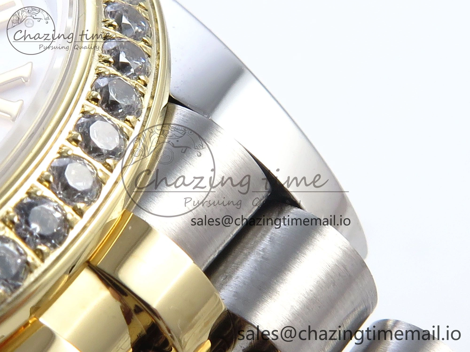 BestValue DateJust 31 278383RBR ARF 1:1 Best Edition 904L Steel White Roman Dial Diamonds Bezel on SS YG Jubilee Bracelet ETA 407