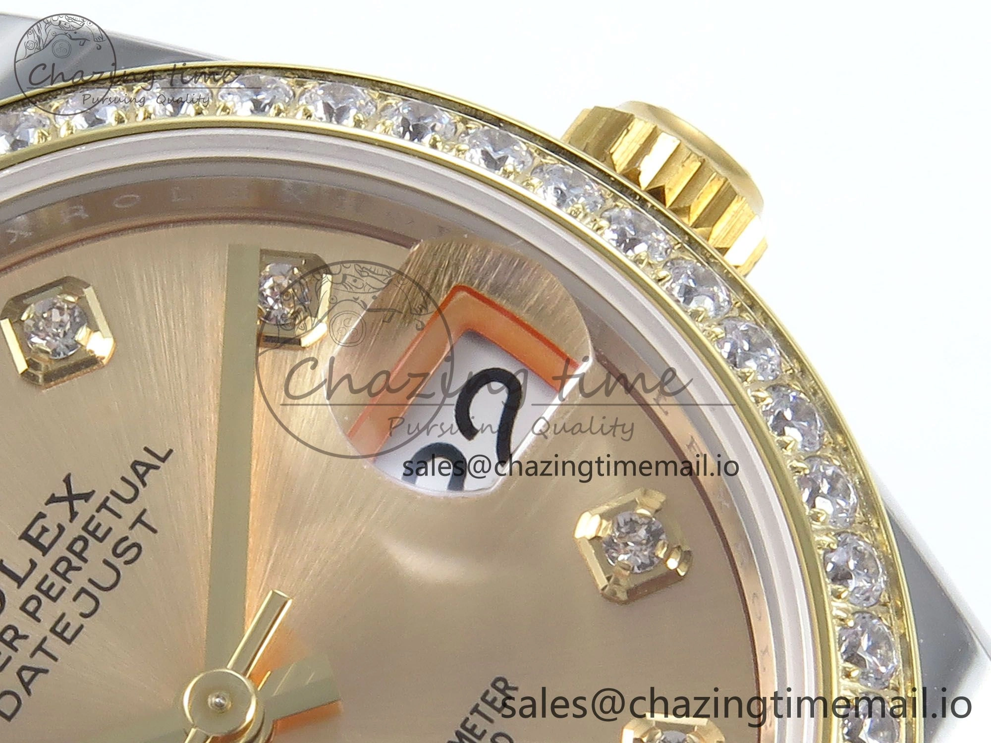 DateJust 31 278383RBR ARF 1:1 Best Edition 904L Steel YG Diamonds Dial Diamonds Bezel on SS YG Oyster Bracelet ETA Comfortable 405