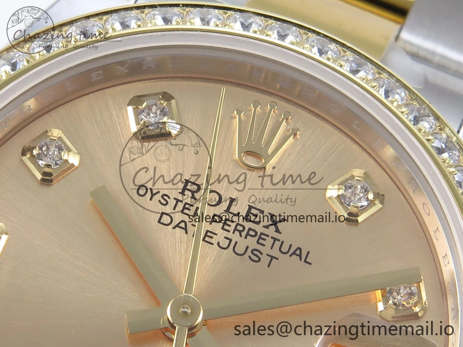 DateJust 31 278383RBR ARF 1:1 Best Edition 904L Steel YG Diamonds Dial Diamonds Bezel on SS YG Oyster Bracelet ETA Comfortable 405