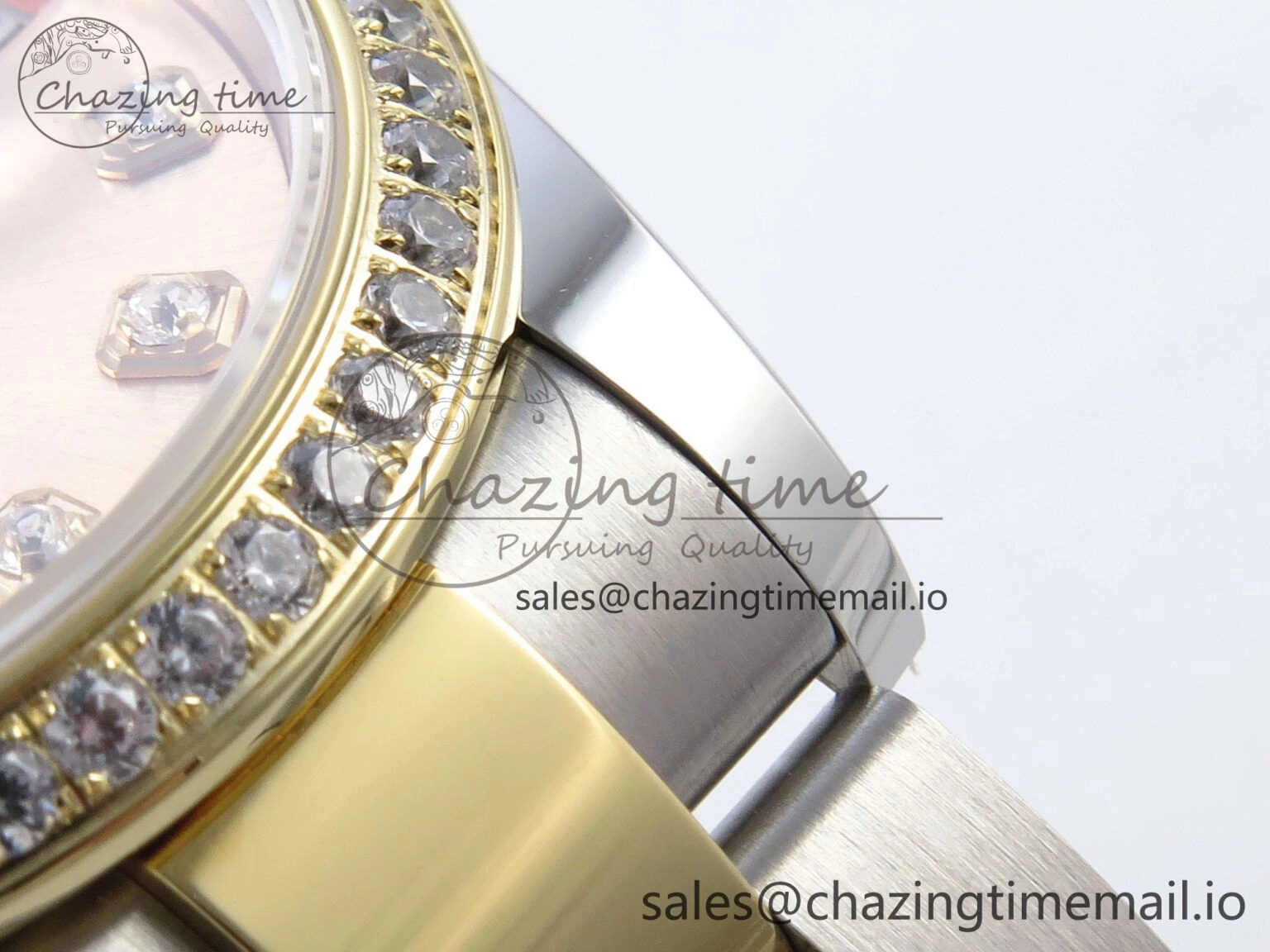 DateJust 31 278383RBR ARF 1:1 Best Edition 904L Steel YG Diamonds Dial Diamonds Bezel on SS YG Oyster Bracelet ETA Comfortable 405