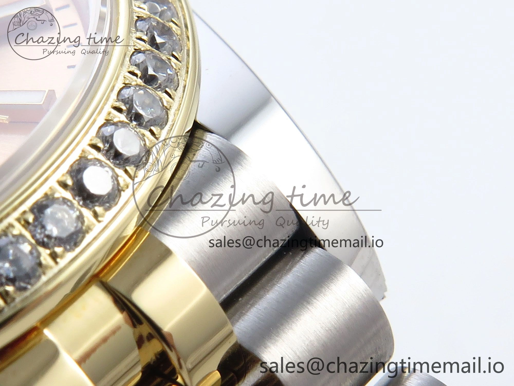 DateJust 31 278383RBR ARF 1:1 Best Edition 904L Steel YG Stick Dial Diamonds Bezel on SS YG Jubilee Bracelet ETA SoftTouch 412