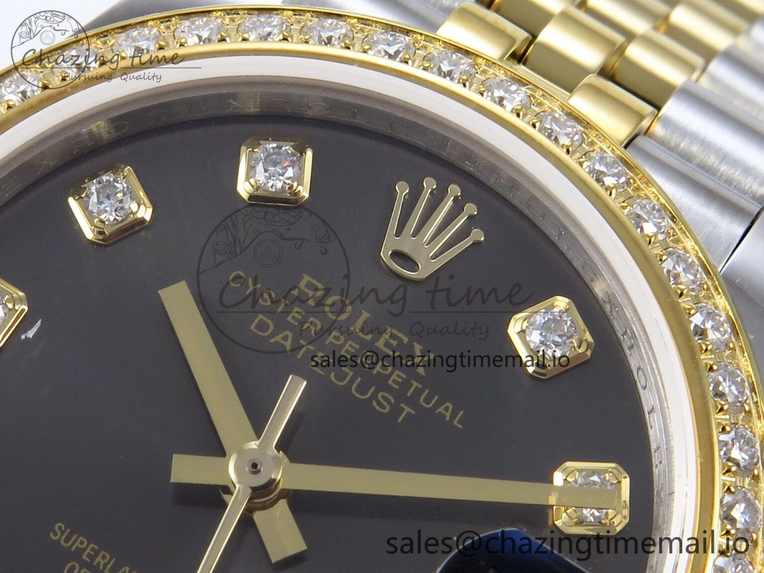 DateJust 31 278383RBR JARF 1:1 Best Edition 904L Steel Gray Diamonds Dial on SS YG Jubilee Bracelet HZ ComfortFit 876