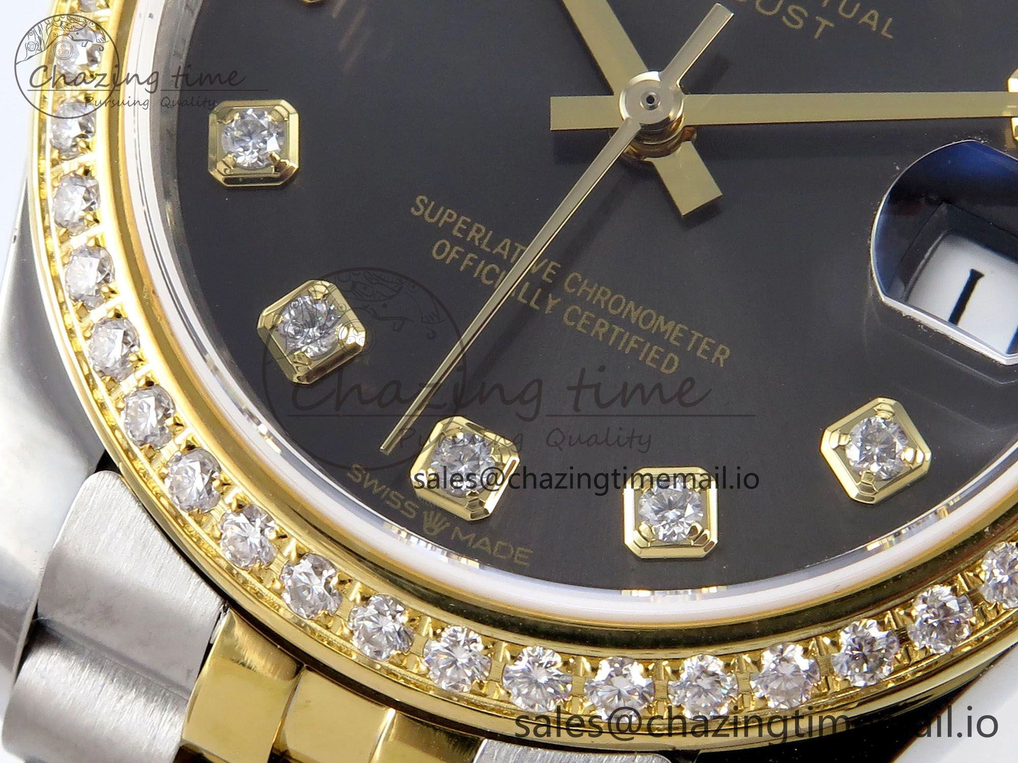 DateJust 31 278383RBR JARF 1:1 Best Edition 904L Steel Gray Diamonds Dial on SS YG Jubilee Bracelet HZ ComfortFit 876