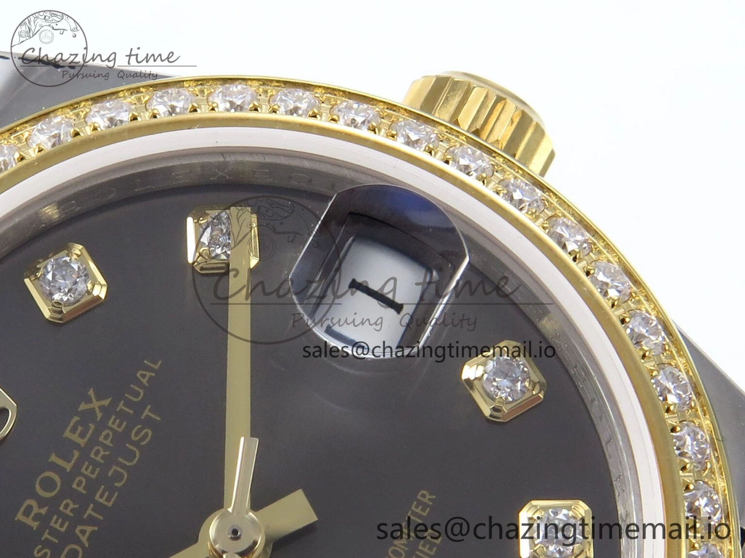 DateJust 31 278383RBR JARF 1:1 Best Edition 904L Steel Gray Diamonds Dial on SS YG Jubilee Bracelet HZ ComfortFit 876