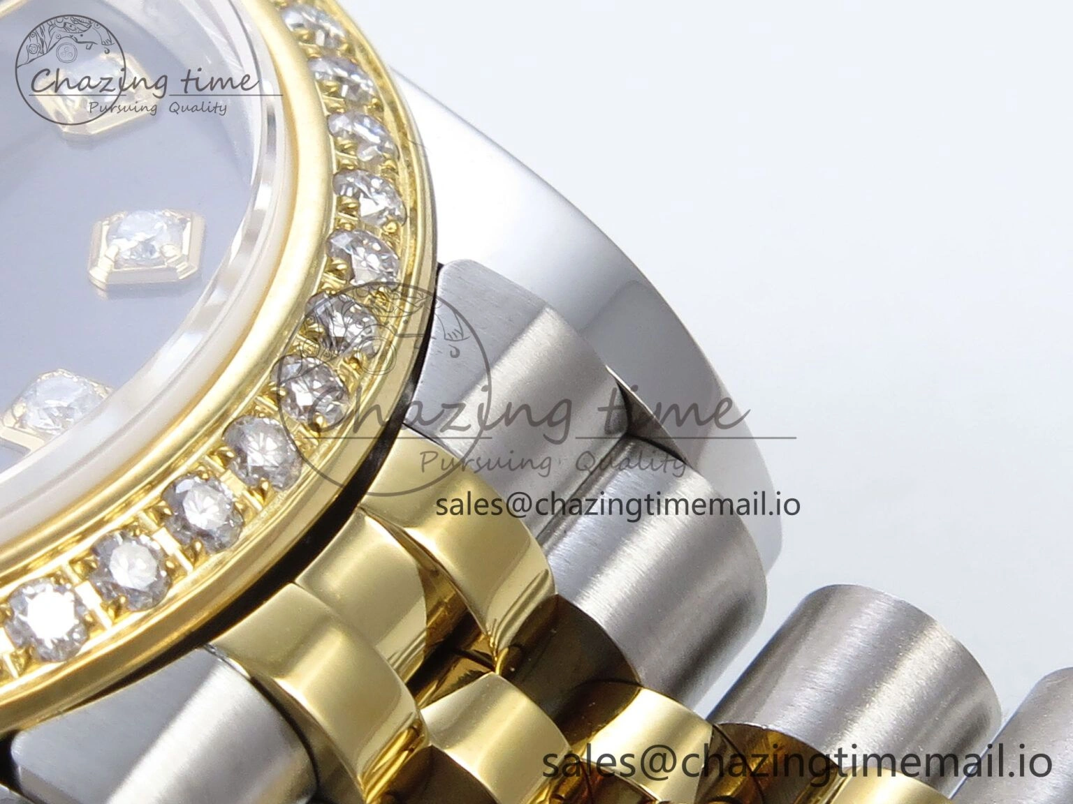 DateJust 31 278383RBR JARF 1:1 Best Edition 904L Steel Gray Diamonds Dial on SS YG Jubilee Bracelet HZ ComfortFit 876