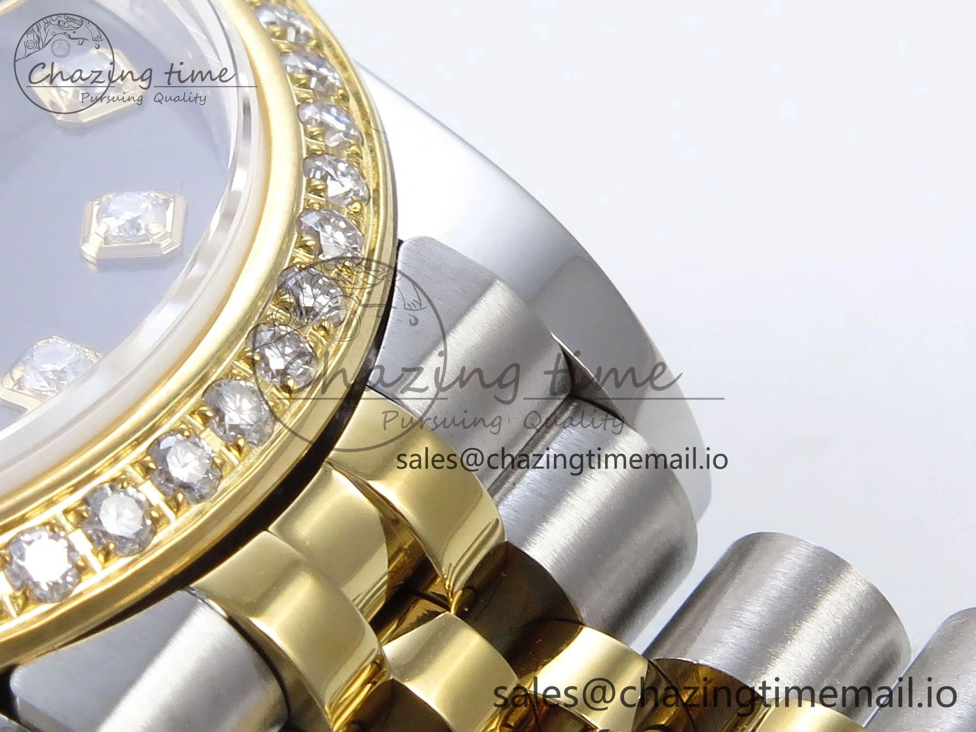 DateJust 31 278383RBR JARF 1:1 Best Edition 904L Steel Gray Diamonds Dial on SS YG Jubilee Bracelet HZ ComfortFit 876