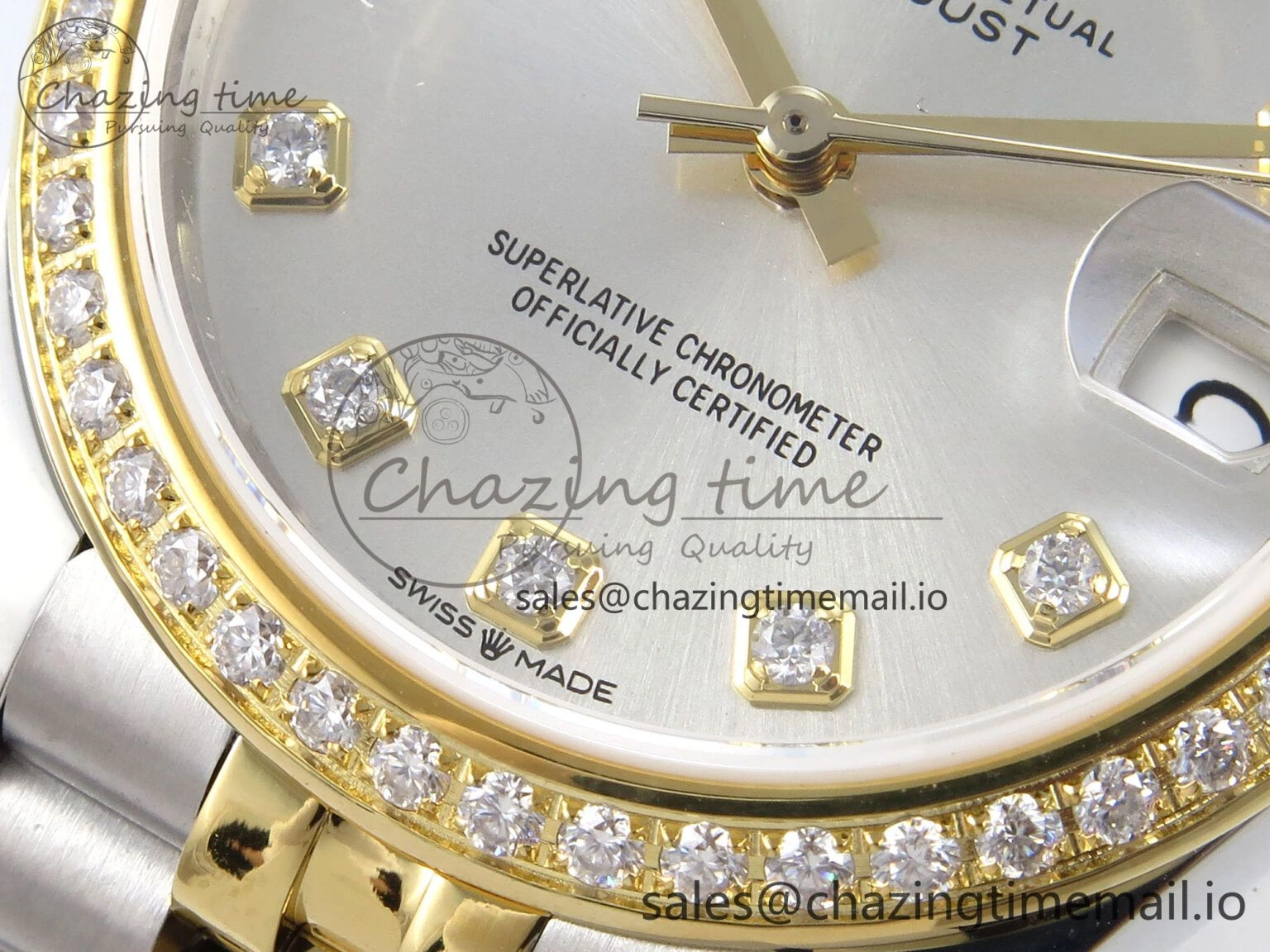 DateJust 31 278383RBR JARF 1:1 Best Edition 904L Steel Silver Diamonds Dial on SS YG Jubilee Bracelet HZ UrbanStyle 878