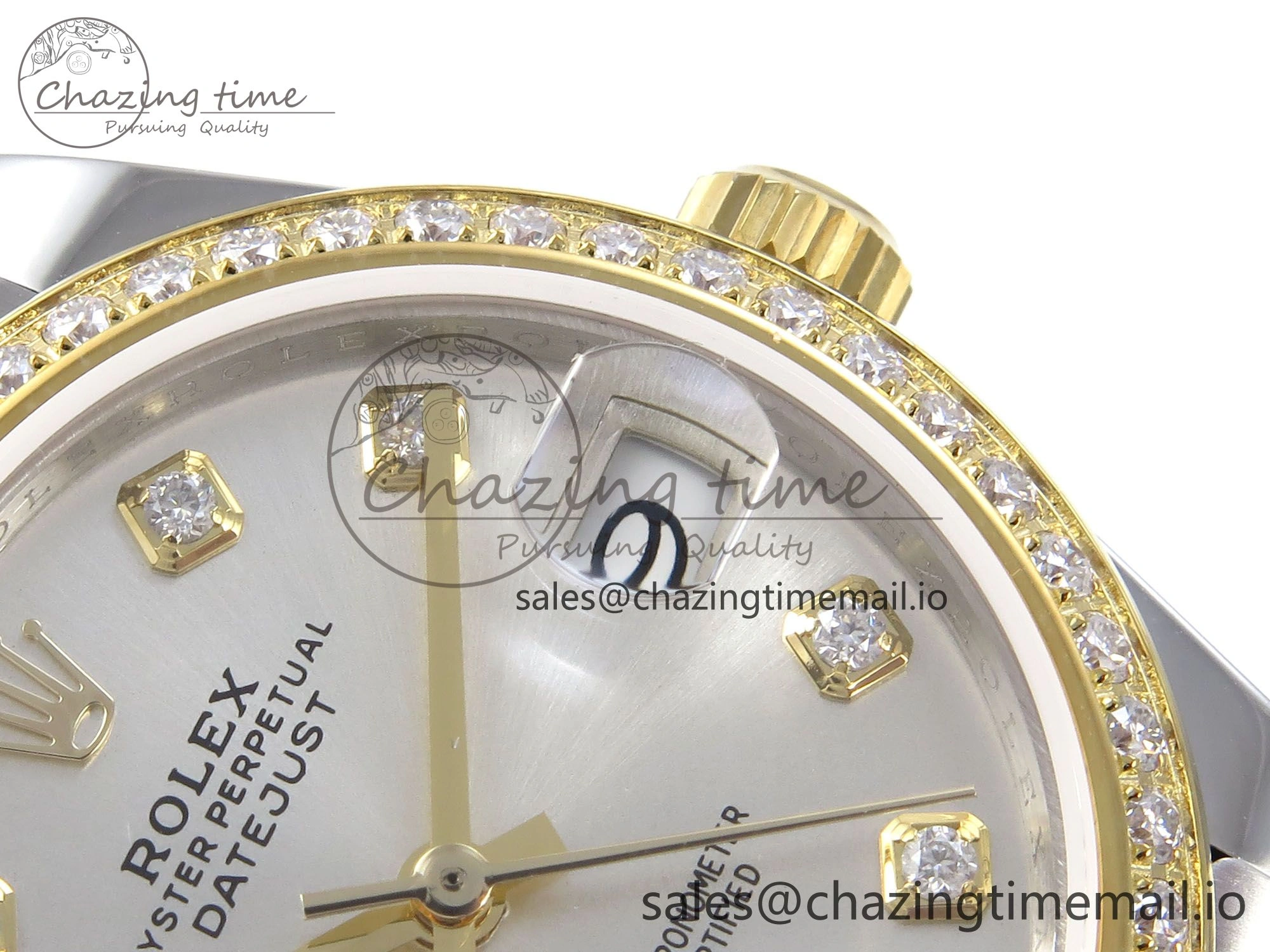 DateJust 31 278383RBR JARF 1:1 Best Edition 904L Steel Silver Diamonds Dial on SS YG Jubilee Bracelet HZ UrbanStyle 878