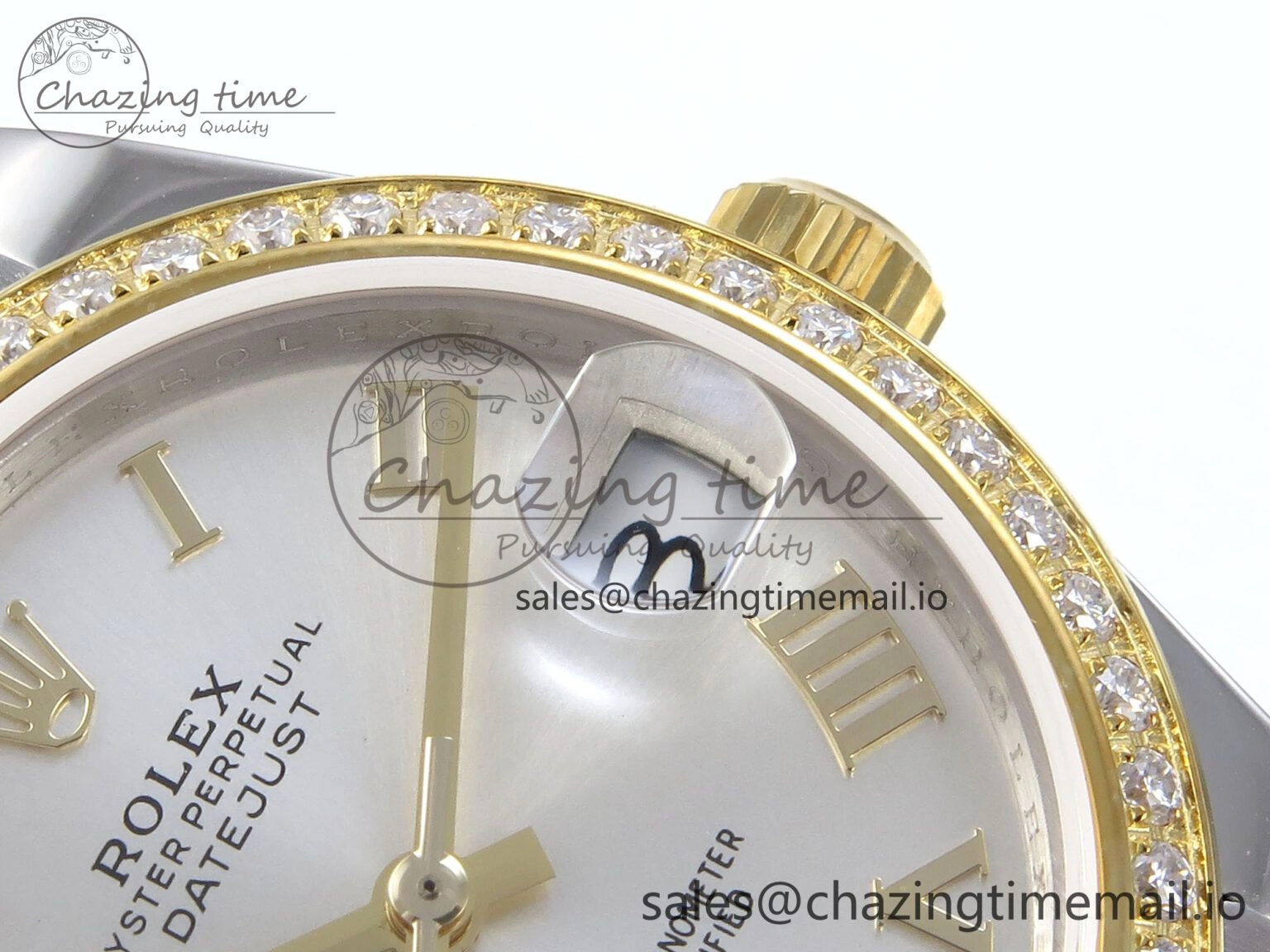 BestValue DateJust 31 278383RBR JARF 1:1 Best Edition 904L Steel Silver Roman Diamonds Dial on SS YG Jubilee Bracelet HZ 879