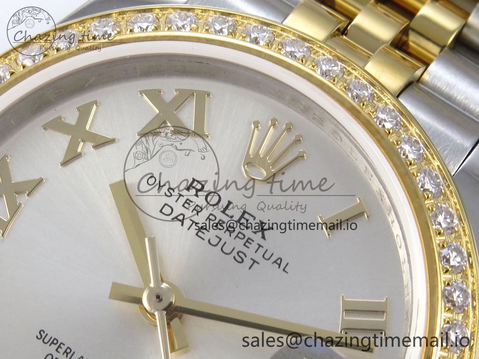 BestValue DateJust 31 278383RBR JARF 1:1 Best Edition 904L Steel Silver Roman Diamonds Dial on SS YG Jubilee Bracelet HZ 879