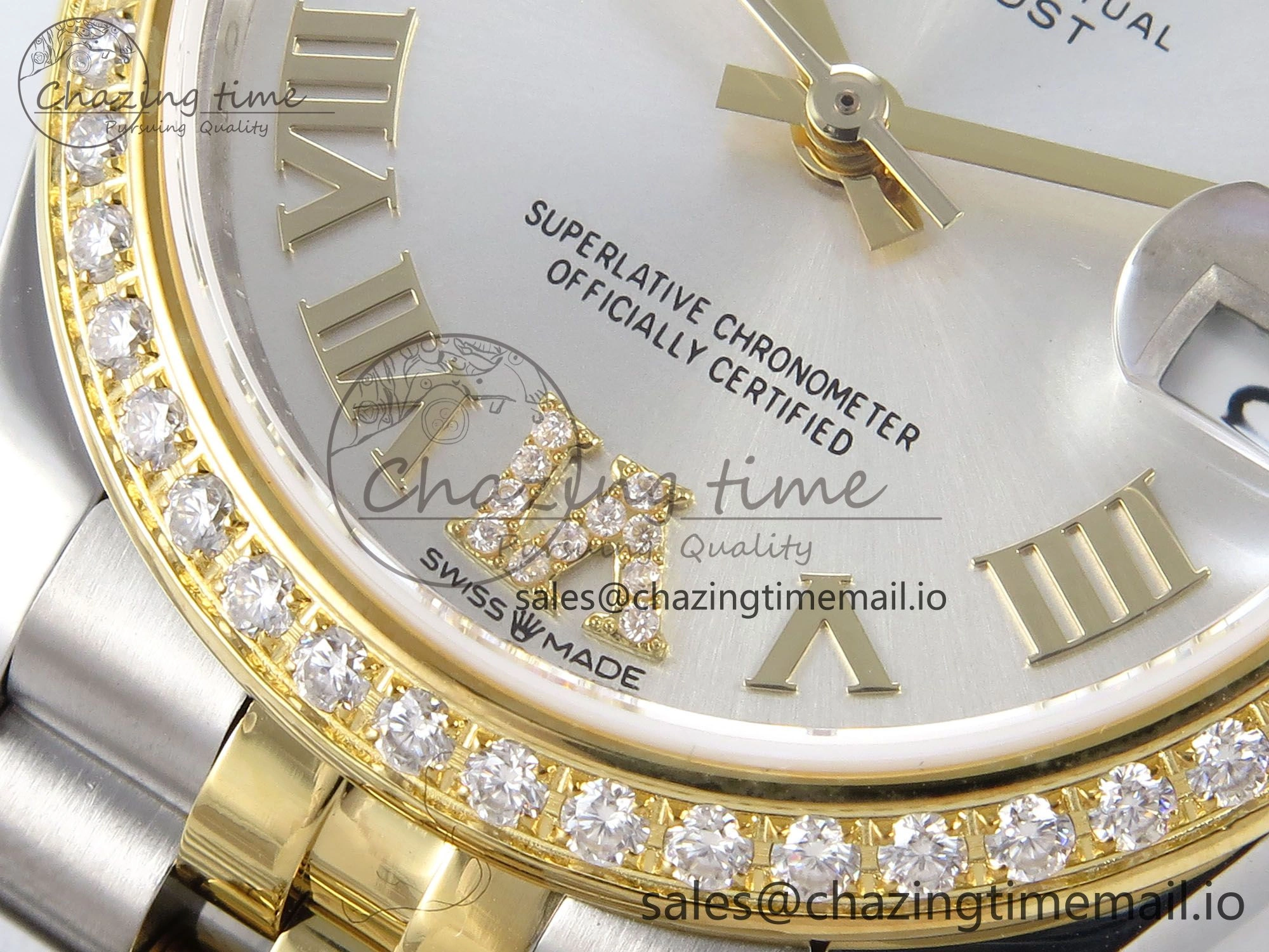 BestValue DateJust 31 278383RBR JARF 1:1 Best Edition 904L Steel Silver Roman Diamonds Dial on SS YG Jubilee Bracelet HZ 879