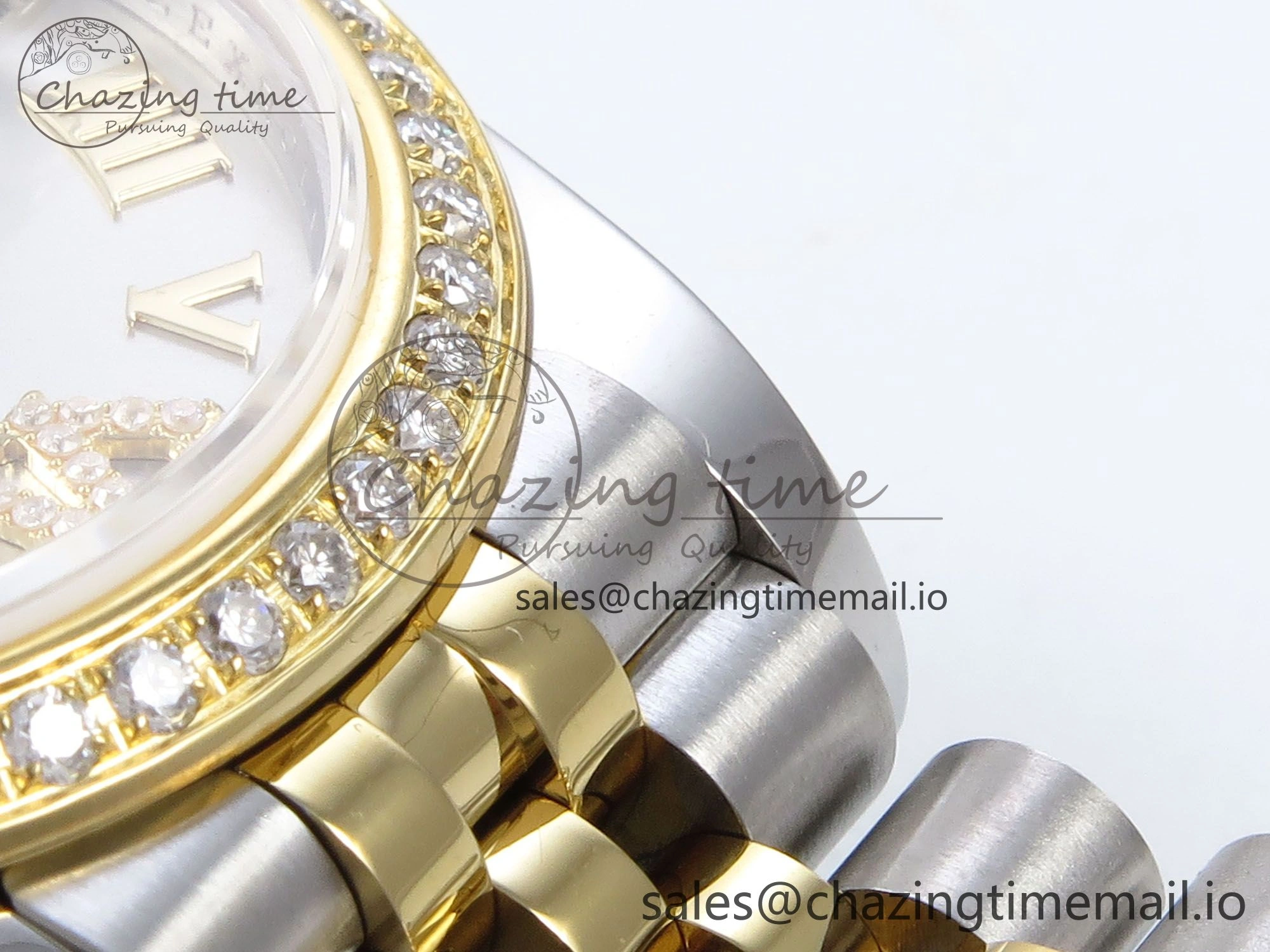 BestValue DateJust 31 278383RBR JARF 1:1 Best Edition 904L Steel Silver Roman Diamonds Dial on SS YG Jubilee Bracelet HZ 879