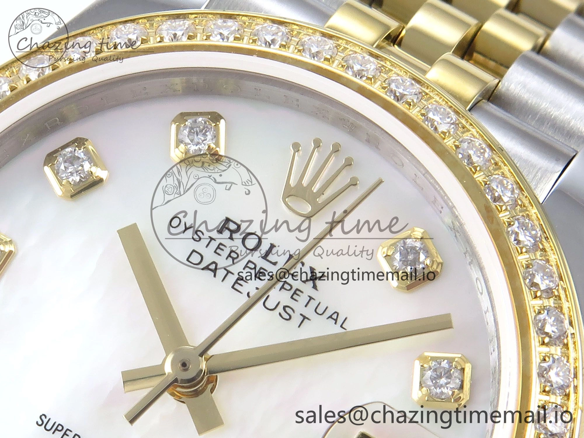 DateJust 31 278383RBR JARF 1:1 Best Edition 904L Steel White MOP Diamonds Dial on SS YG Jubilee Bracelet HZ QuickDry 882