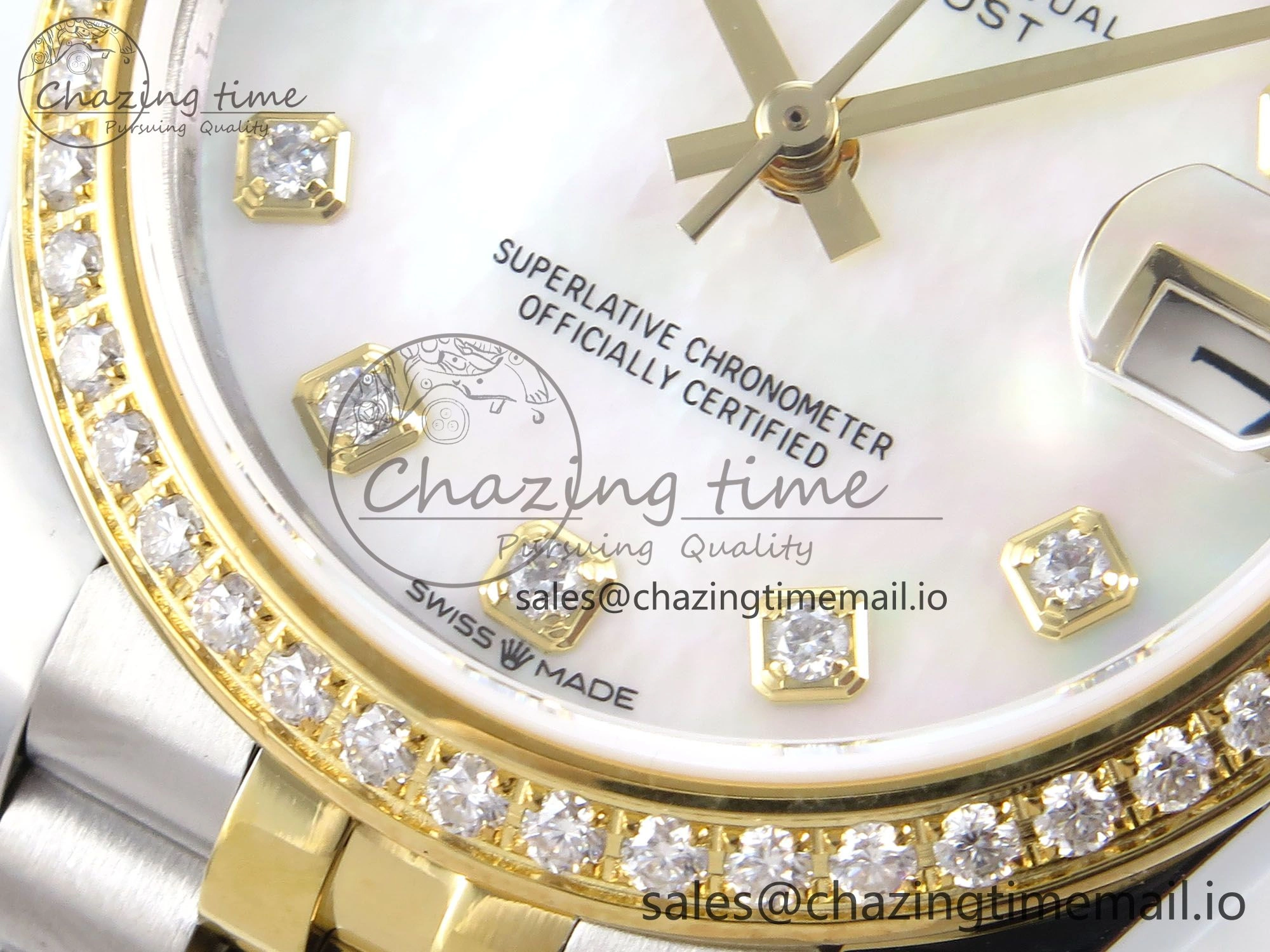 DateJust 31 278383RBR JARF 1:1 Best Edition 904L Steel White MOP Diamonds Dial on SS YG Jubilee Bracelet HZ QuickDry 882