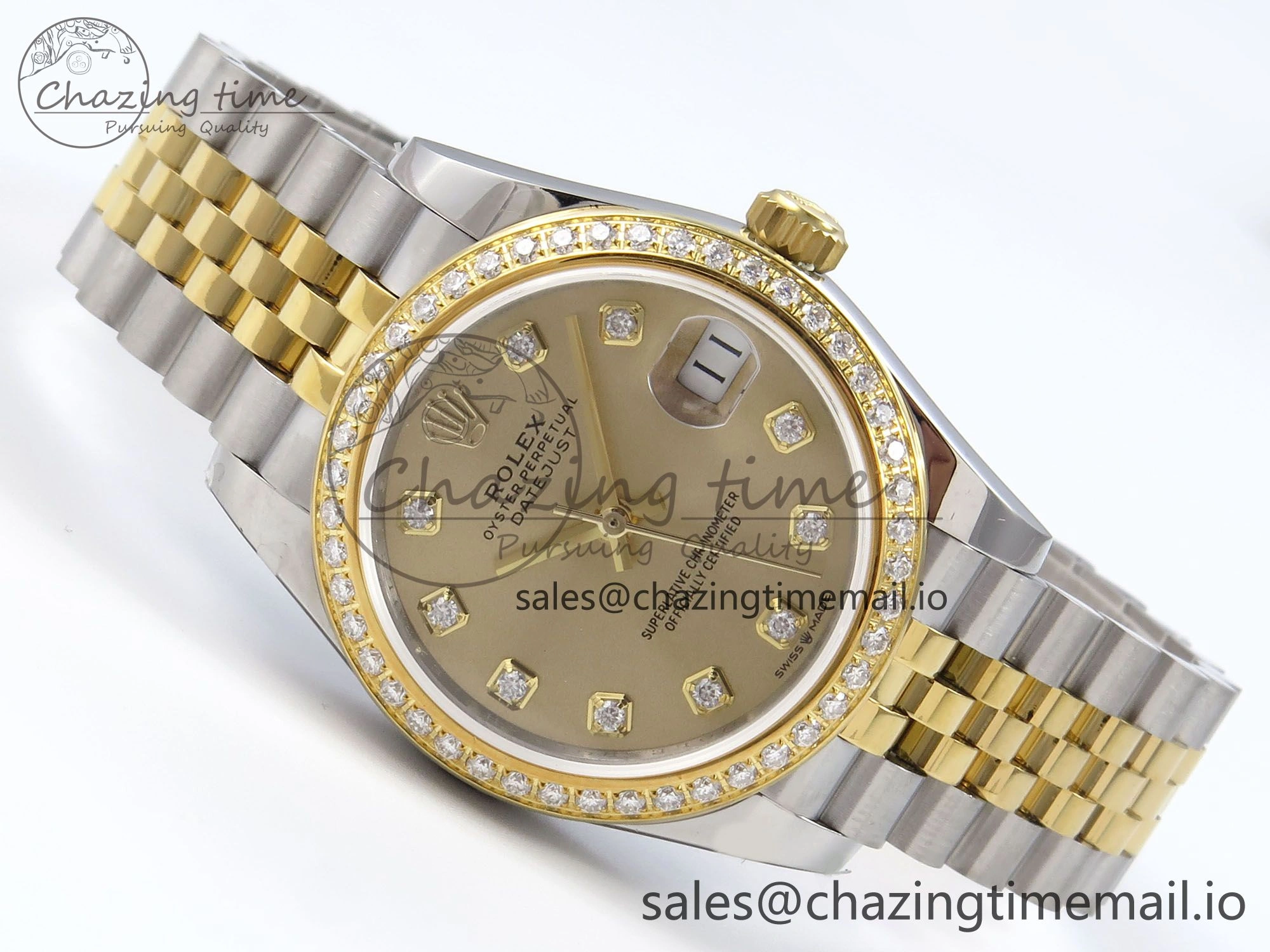 DateJust 31 278383RBR JARF 1:1 Best Edition 904L Steel YG Diamonds Dial on SS YG Jubilee Bracelet HZ Fashionable 881