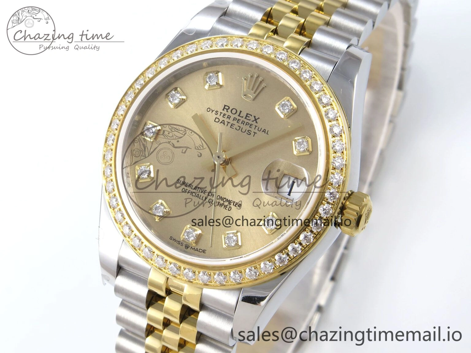 DateJust 31 278383RBR JARF 1:1 Best Edition 904L Steel YG Diamonds Dial on SS YG Jubilee Bracelet HZ Fashionable 881