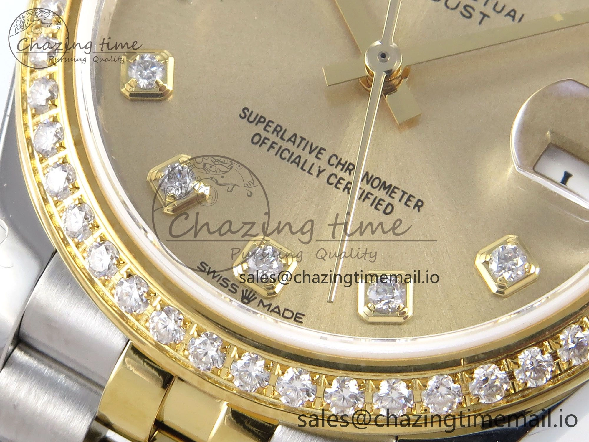DateJust 31 278383RBR JARF 1:1 Best Edition 904L Steel YG Diamonds Dial on SS YG Jubilee Bracelet HZ Fashionable 881