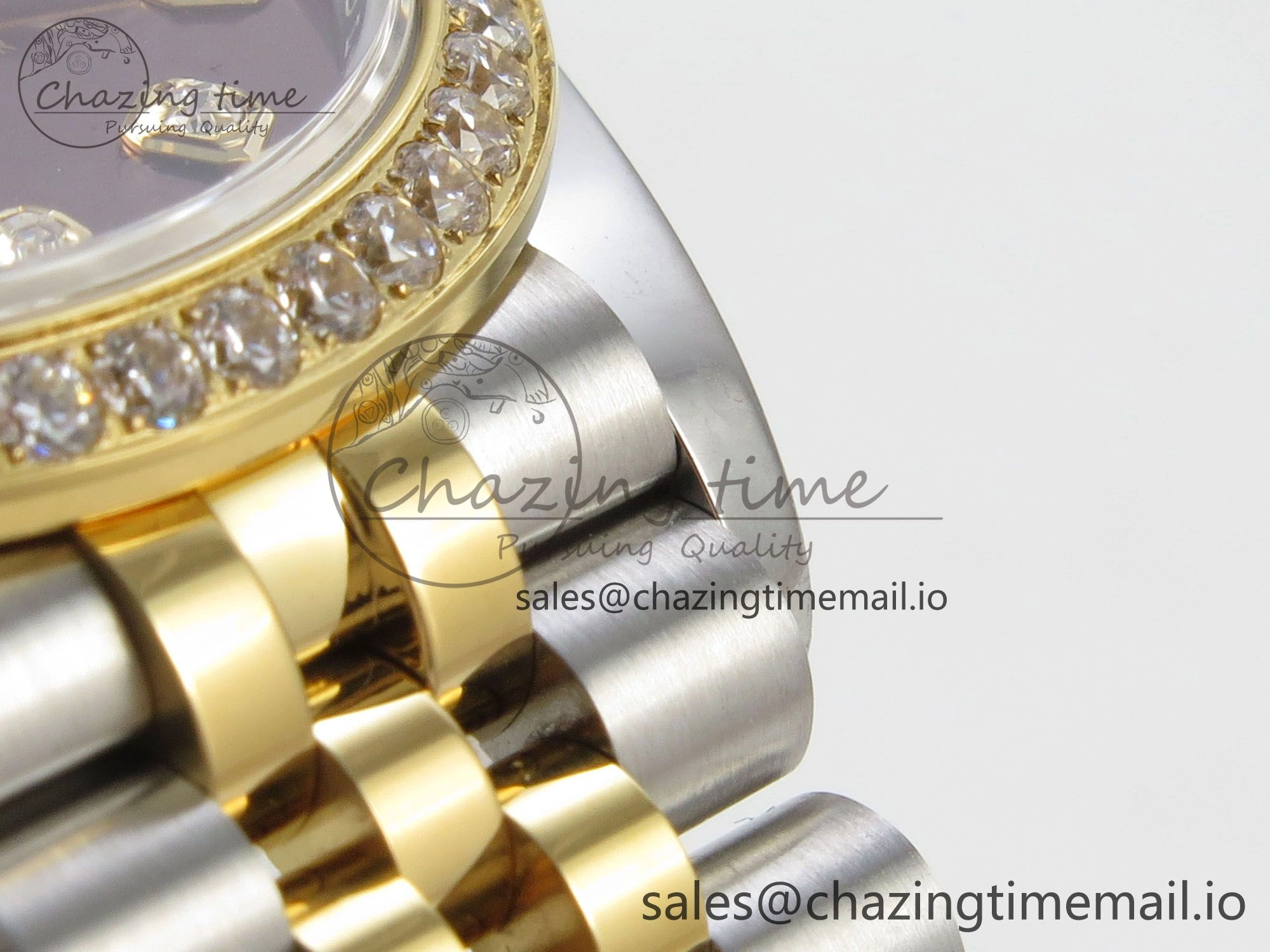DateJust 31 278383RBR THBF 1:1 Best Edition 904L Steel Brown Diamonds Dial Diamonds Bezel on SS YG Jubilee Bracelet HZ Cal. Tailored 10