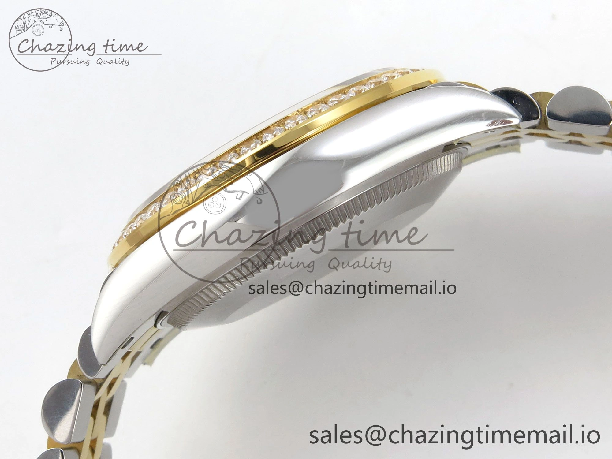 DateJust 31 278383RBR THBF 1:1 Best Edition 904L Steel Green Roman Diamonds Dial Diamonds Bezel on SS YG Jubilee Bracelet HZ Cal. Resilient 35