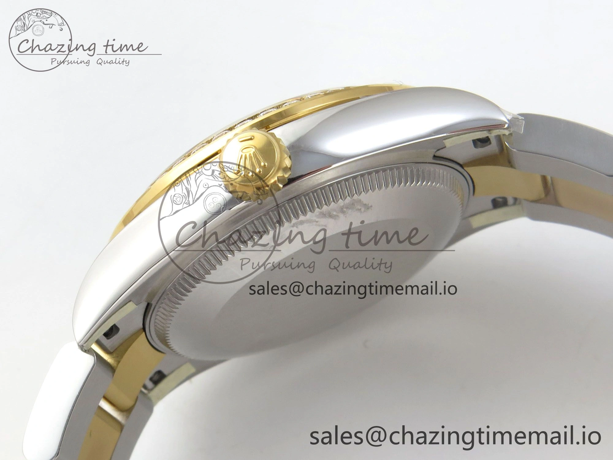 DateJust 31 278383RBR THBF 1:1 Best Edition 904L Steel Green Roman Diamonds Dial Diamonds Bezel on SS YG Oyster Bracelet HZ Cal. Snug 4