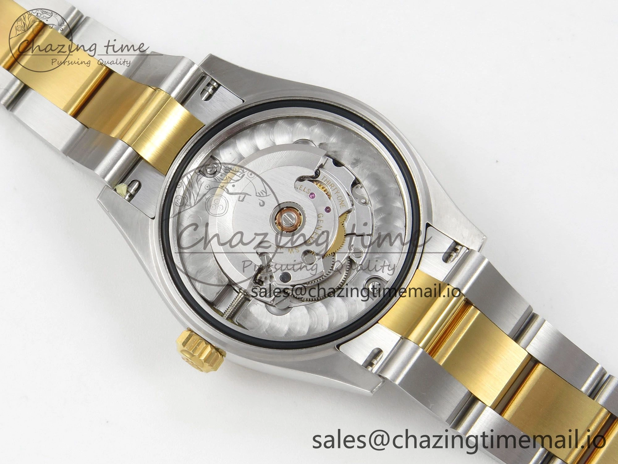 DateJust 31 278383RBR THBF 1:1 Best Edition 904L Steel Green Roman Diamonds Dial Diamonds Bezel on SS YG Oyster Bracelet HZ Cal. Snug 4