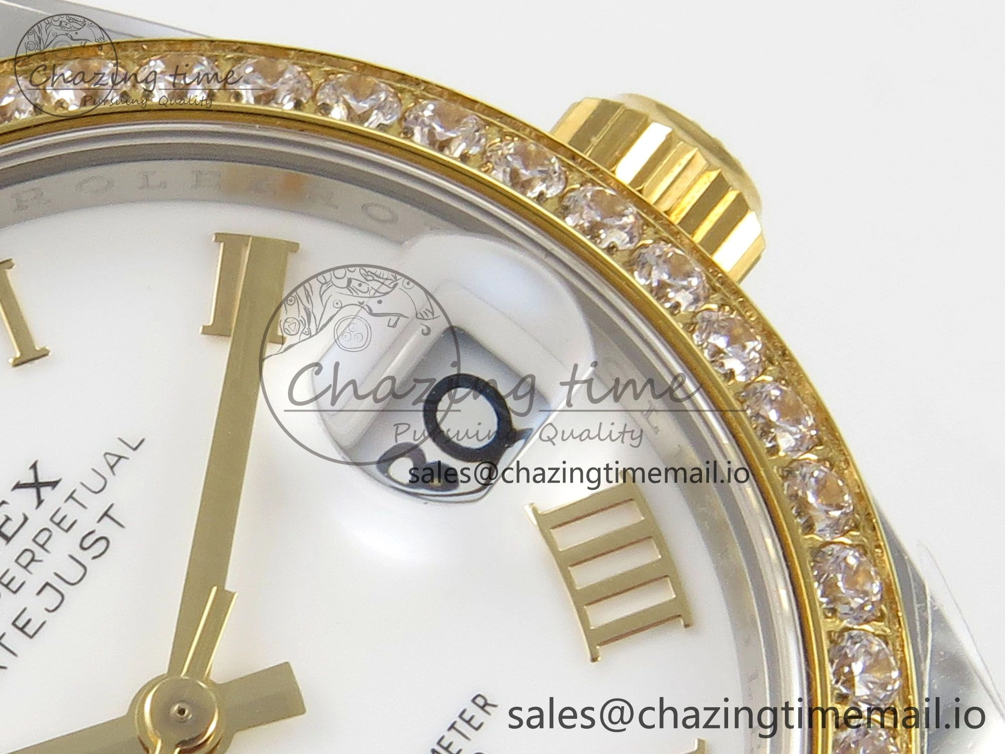 DateJust 31 278383RBR THBF 1:1 Best Edition 904L Steel White Roman Dial Diamonds Bezel on SS YG Jubilee Bracelet HZ Cal. TimelessDesign 18