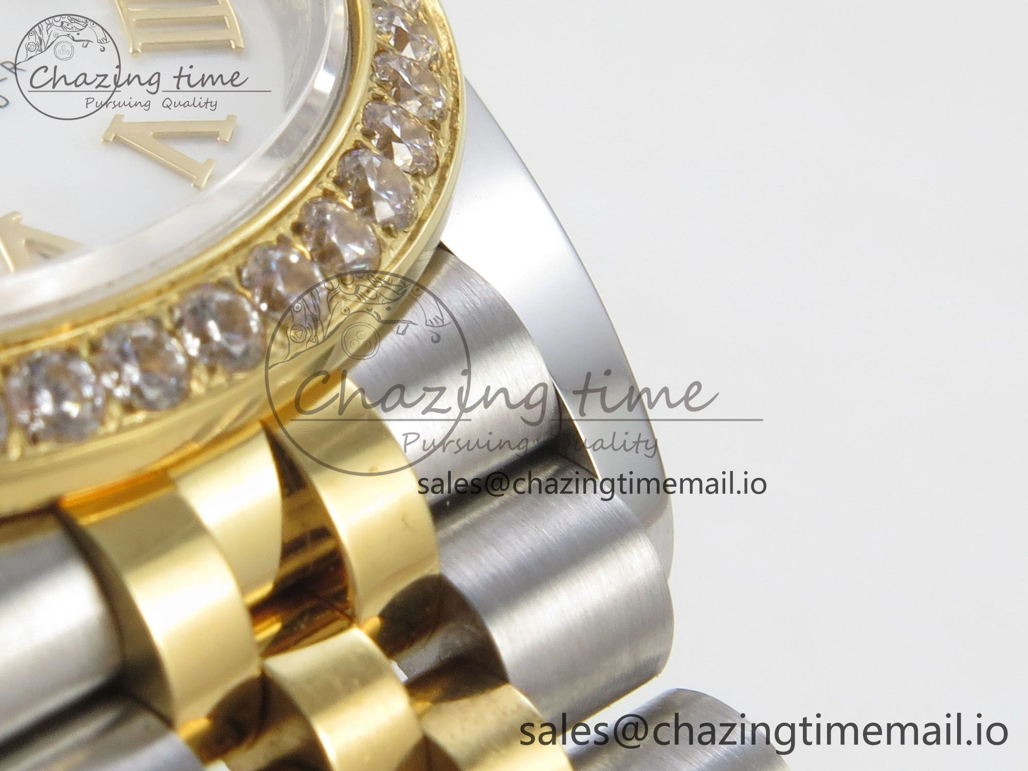 DateJust 31 278383RBR THBF 1:1 Best Edition 904L Steel White Roman Dial Diamonds Bezel on SS YG Jubilee Bracelet HZ Cal. TimelessDesign 18