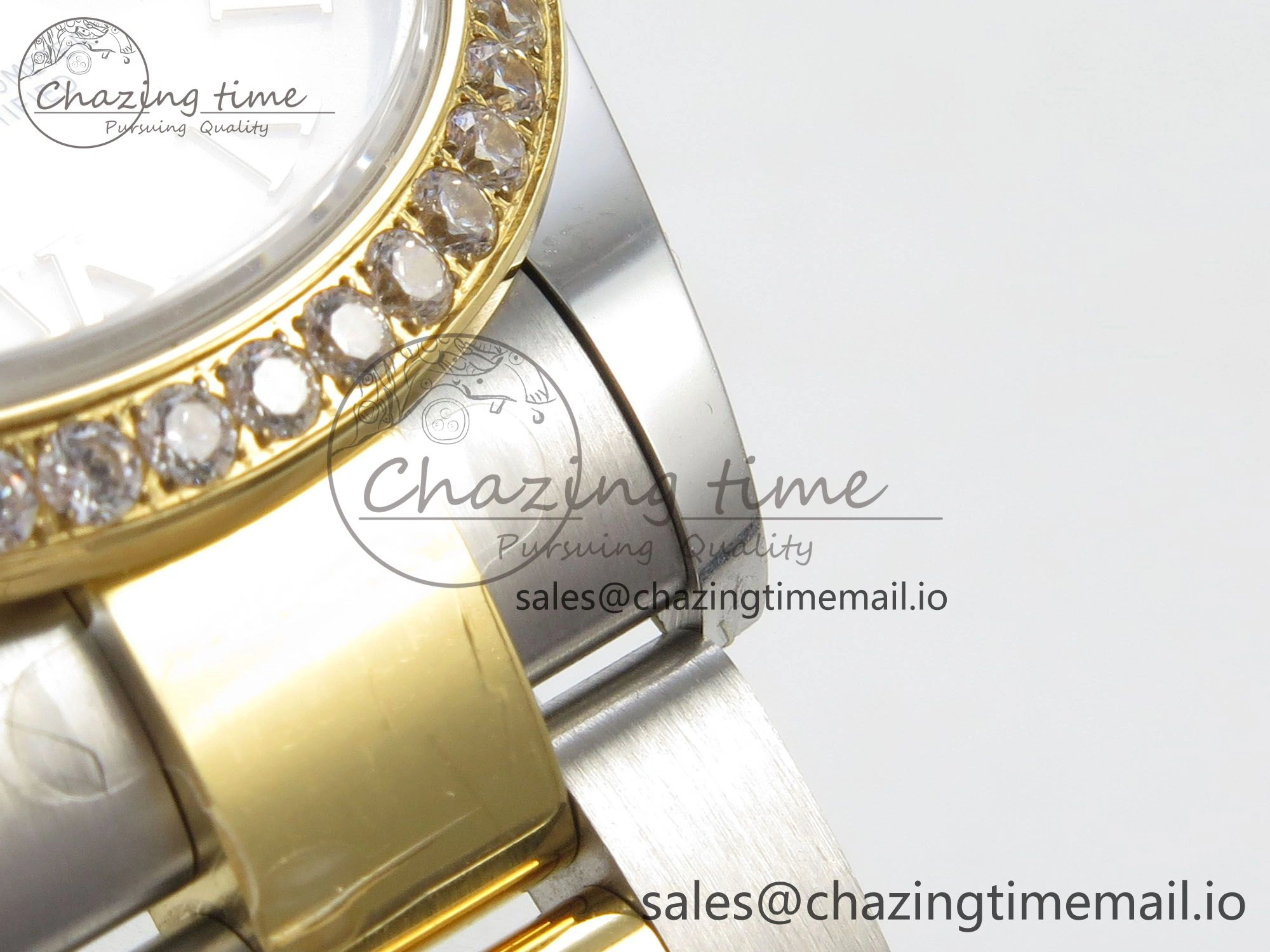 DateJust 31 278383RBR THBF 1:1 Best Edition 904L Steel White Roman Dial Diamonds Bezel on SS YG Oyster Bracelet HZ Cal. Fashionable 44