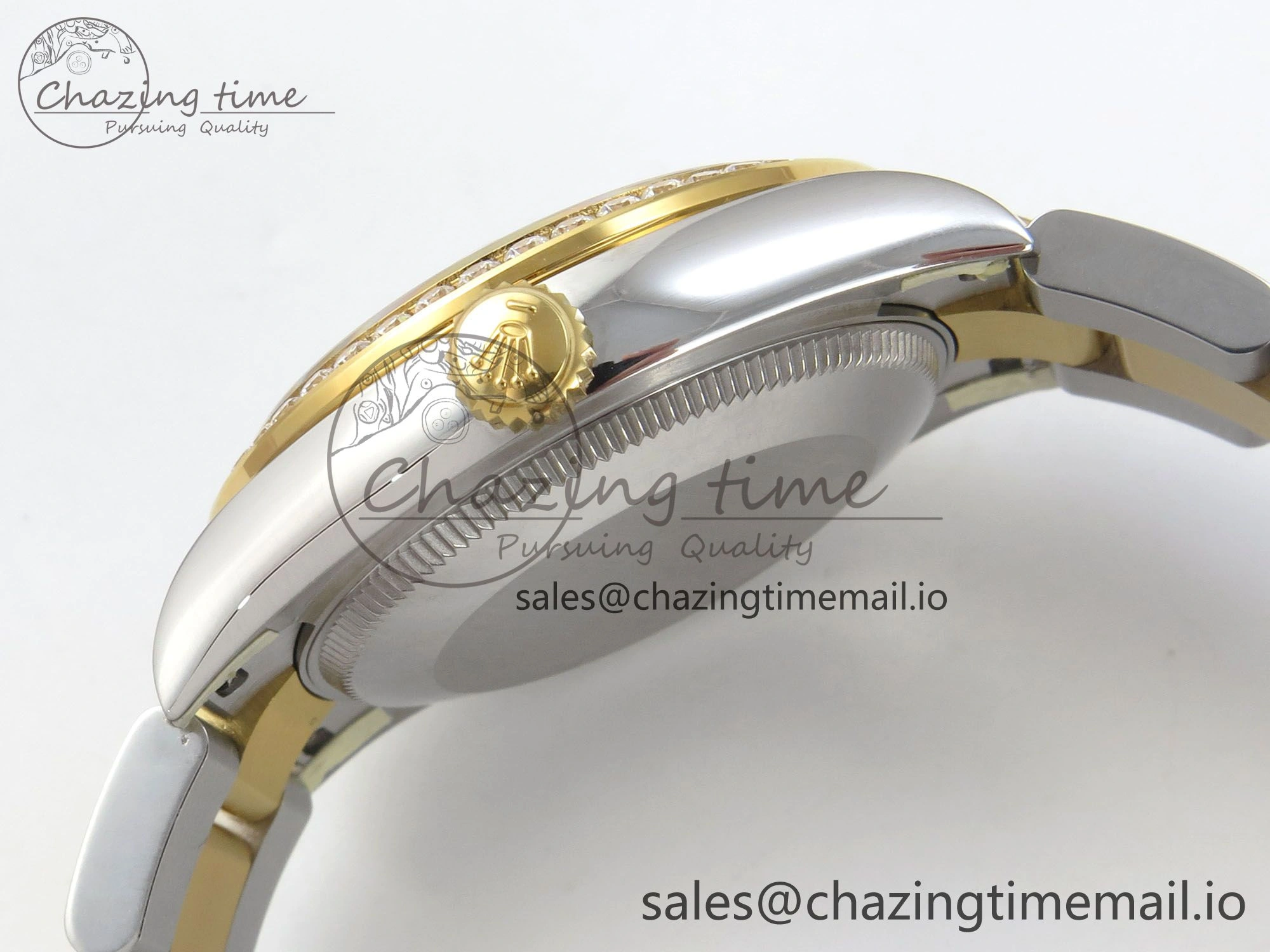 DateJust 31 278383RBR THBF 1:1 Best Edition 904L Steel White Roman Dial Diamonds Bezel on SS YG Oyster Bracelet HZ Cal. Fashionable 44