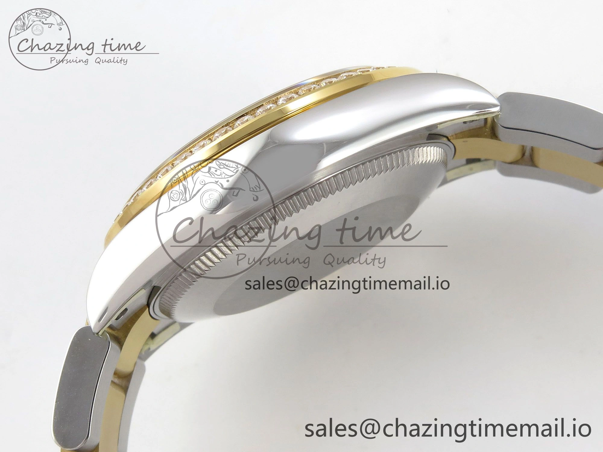 DateJust 31 278383RBR THBF 1:1 Best Edition 904L Steel White Roman Dial Diamonds Bezel on SS YG Oyster Bracelet HZ Cal. Fashionable 44
