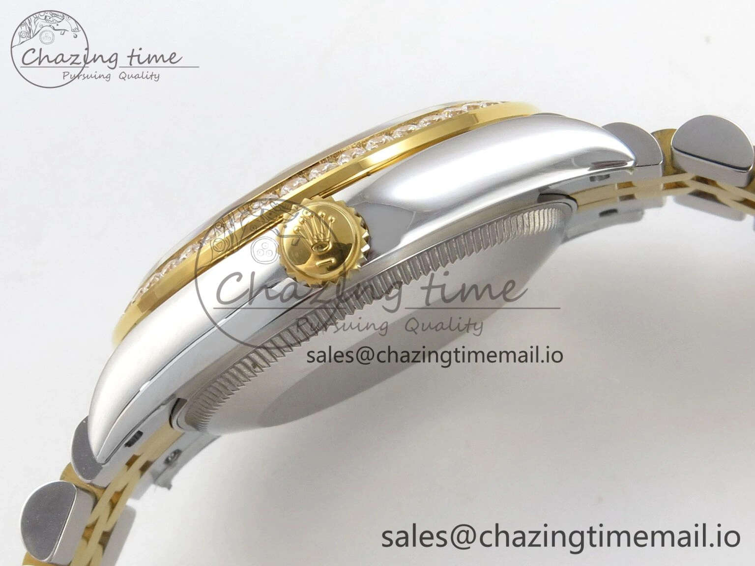 DateJust 31 278383RBR THBF 1:1 Best Edition 904L Steel YG Diamonds Dial Diamonds Bezel on SS YG Jubilee Bracelet HZ Cal. FreshLook 46